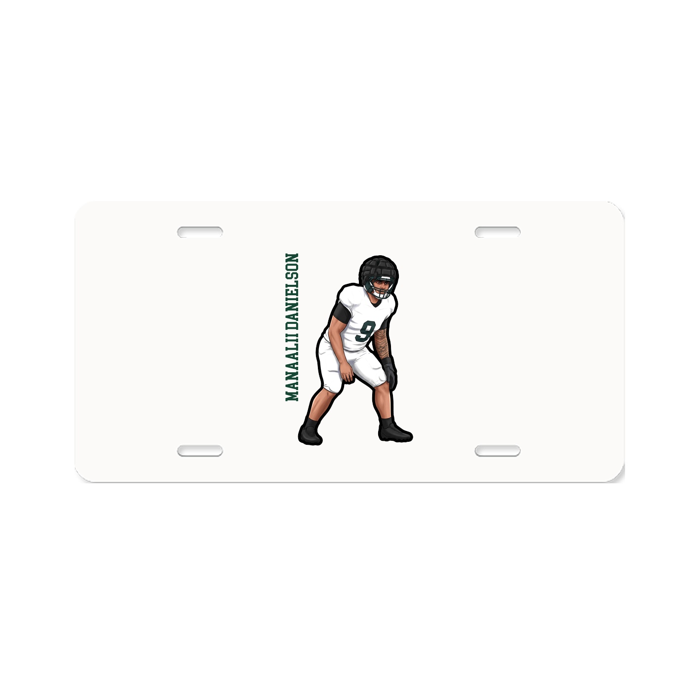 License Plate — Name Vertical in Classic