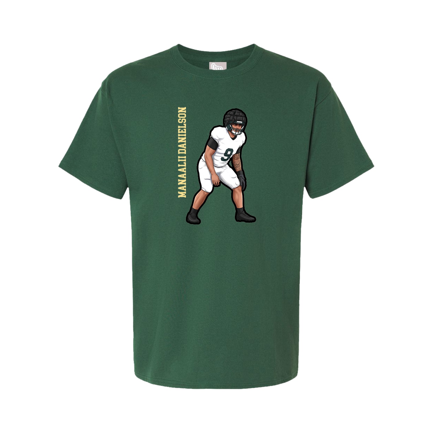 Tee — Name Vertical in Green