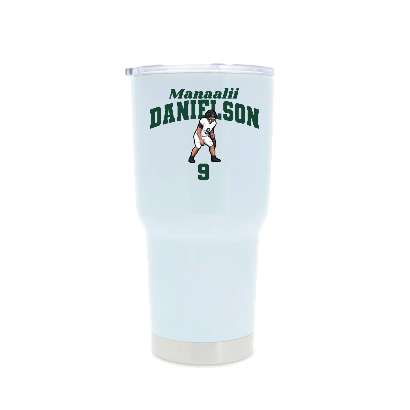 30oz Stainless Steel Tumbler — Signature Arch in White