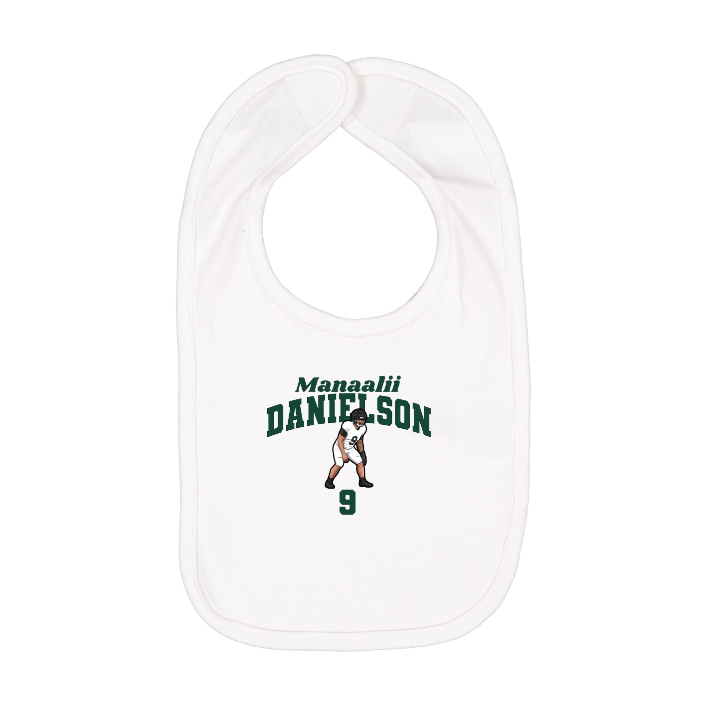 Infant Bib — Signature Arch in White
