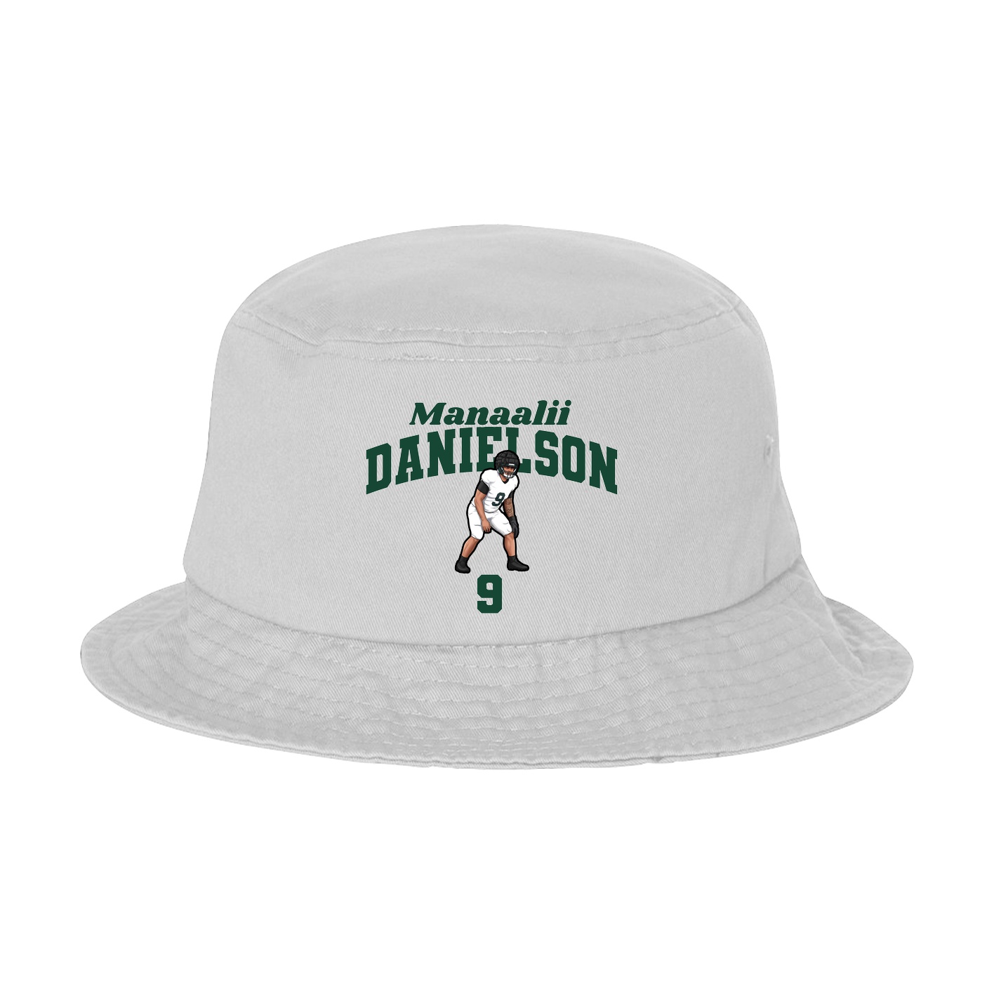 Bucket Cap — Signature Arch in White