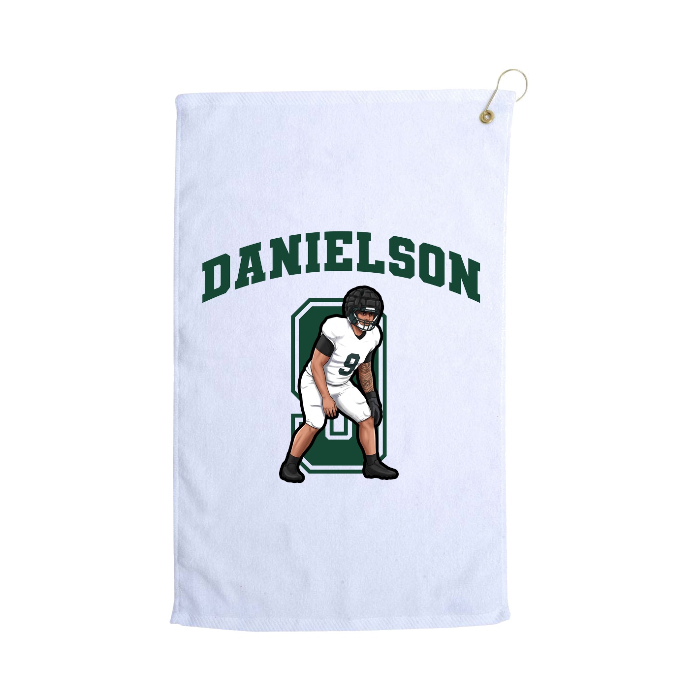 Golf Towel — Number in White