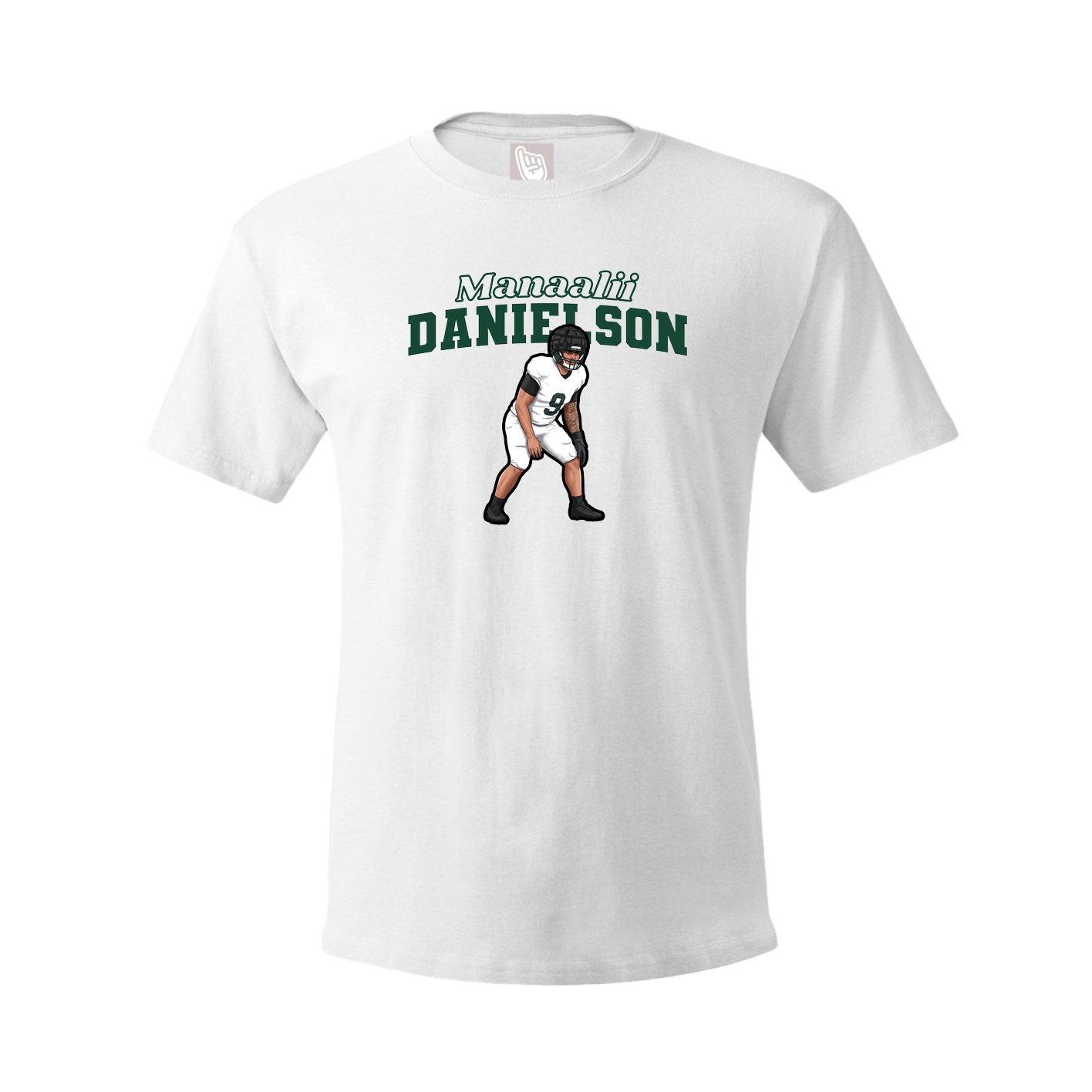 Youth Tee — Name Arch in White
