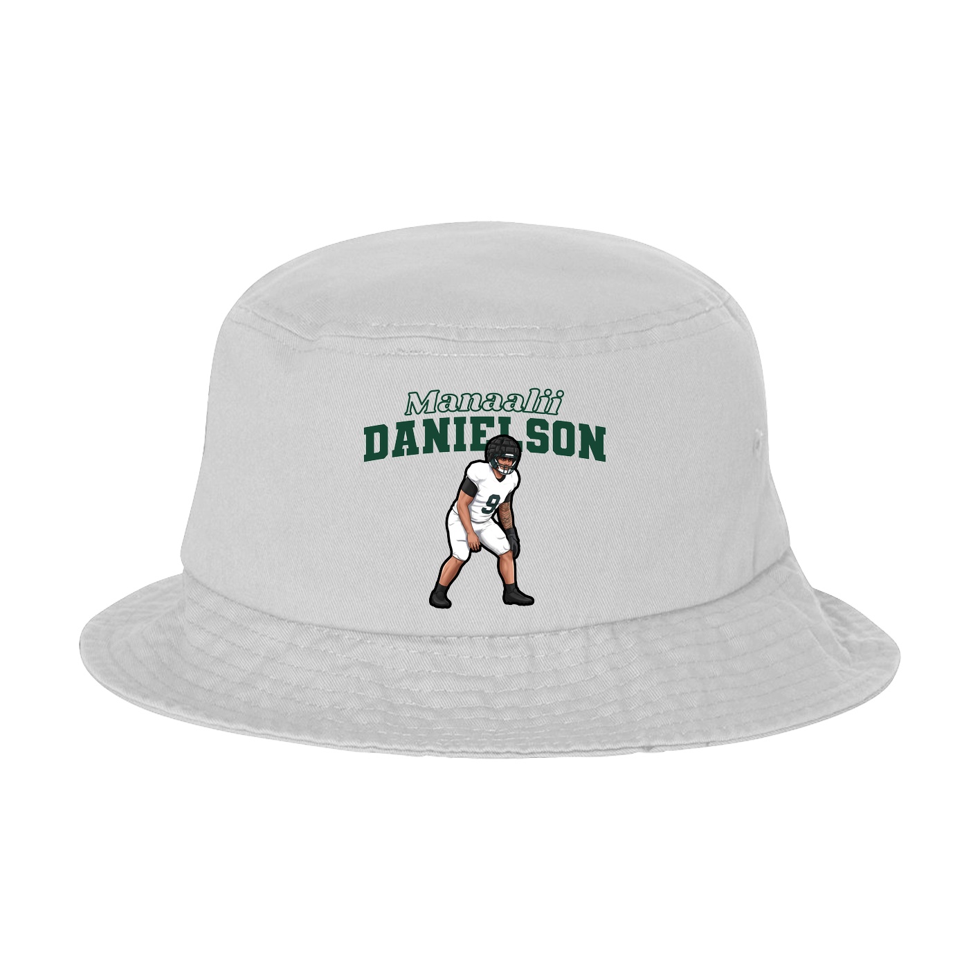 Bucket Cap — Name Arch in White