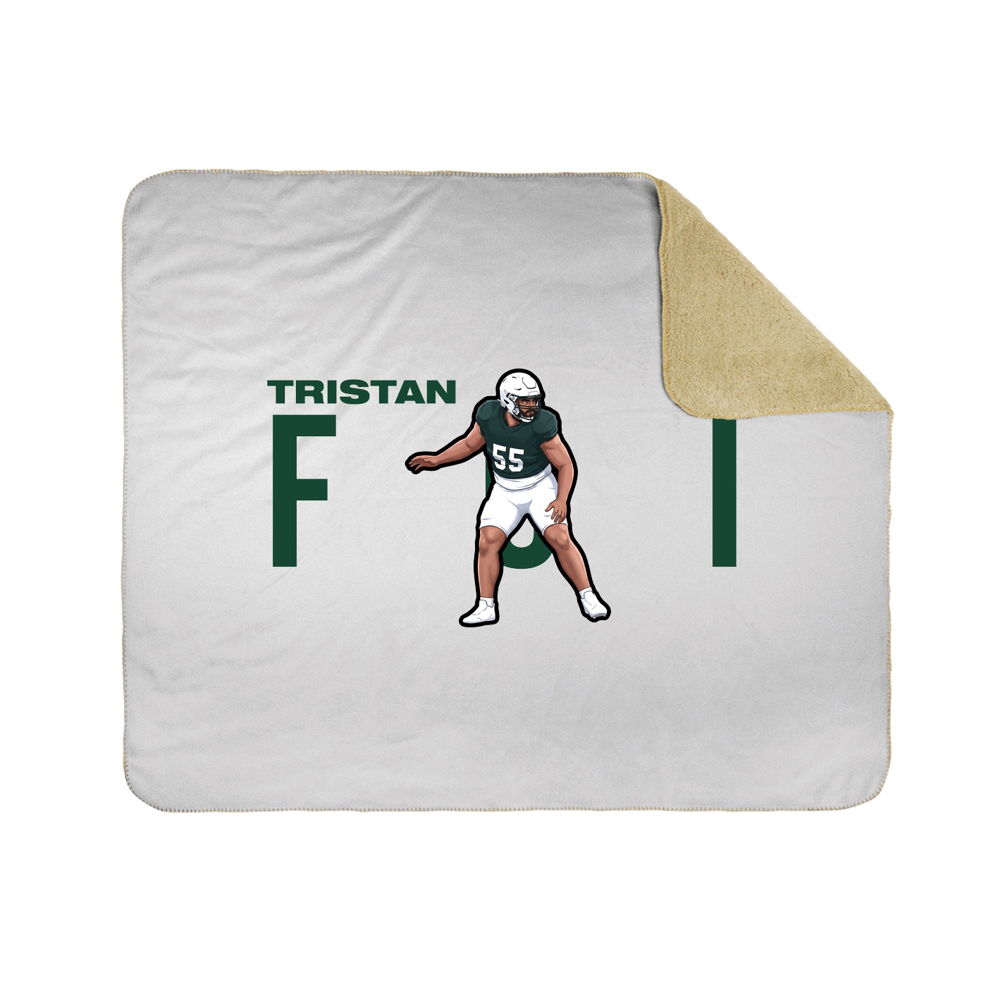 Throw Blanket — Player Name in White