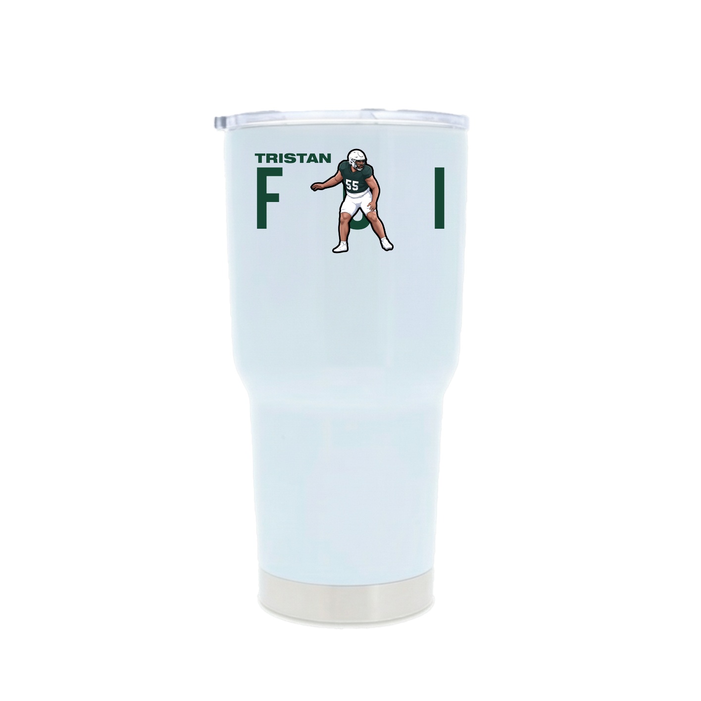 30oz Stainless Steel Tumbler — Player Name in White