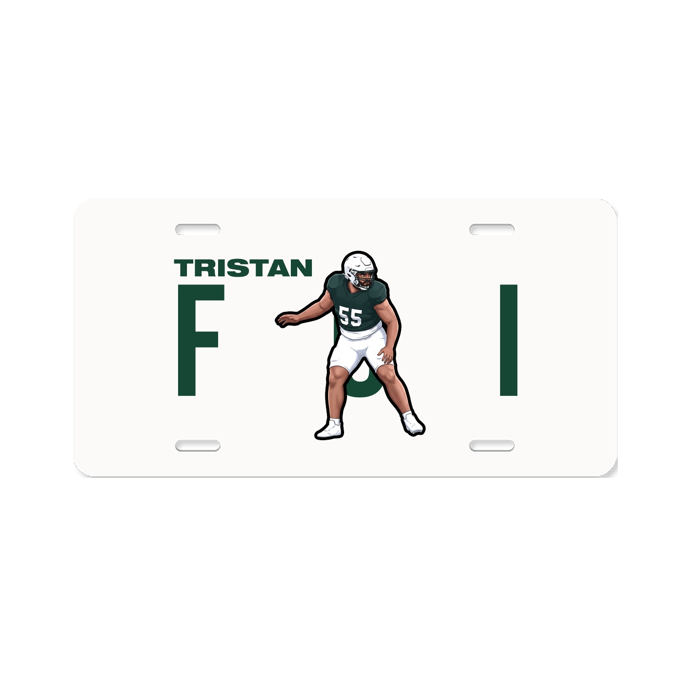 License Plate — Player Name in Classic