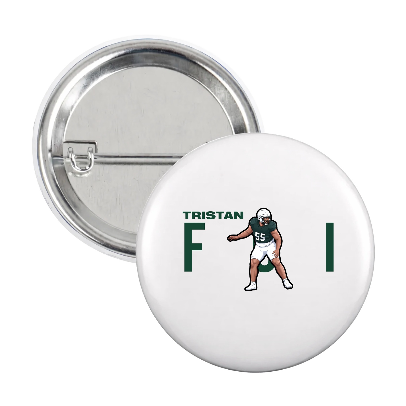 Game Day Button — Player Name in White