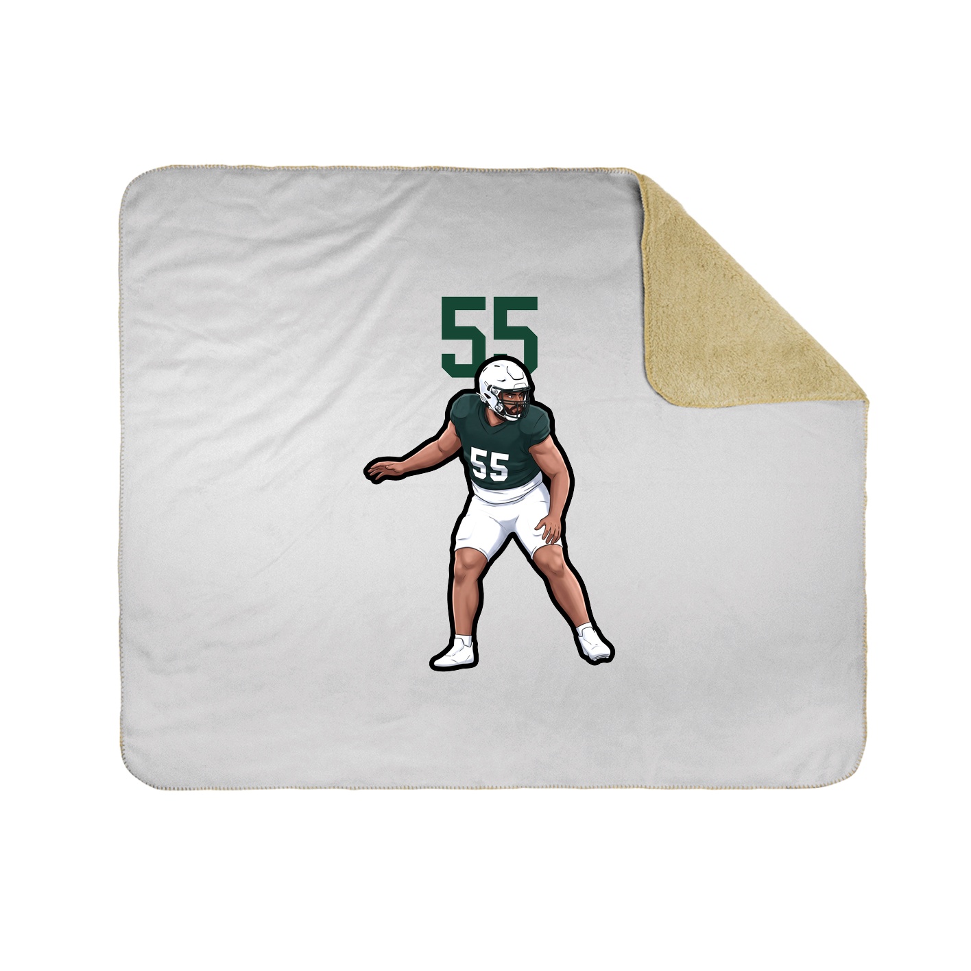 Throw Blanket — Number Top in White