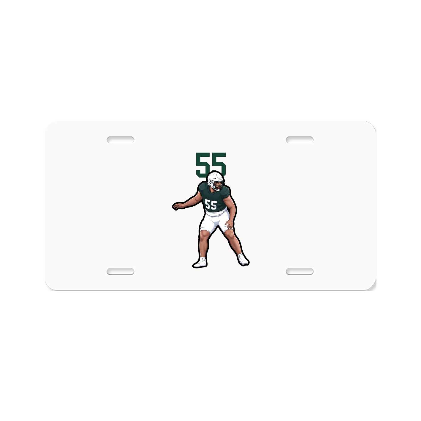 License Plate — Number Top in Classic