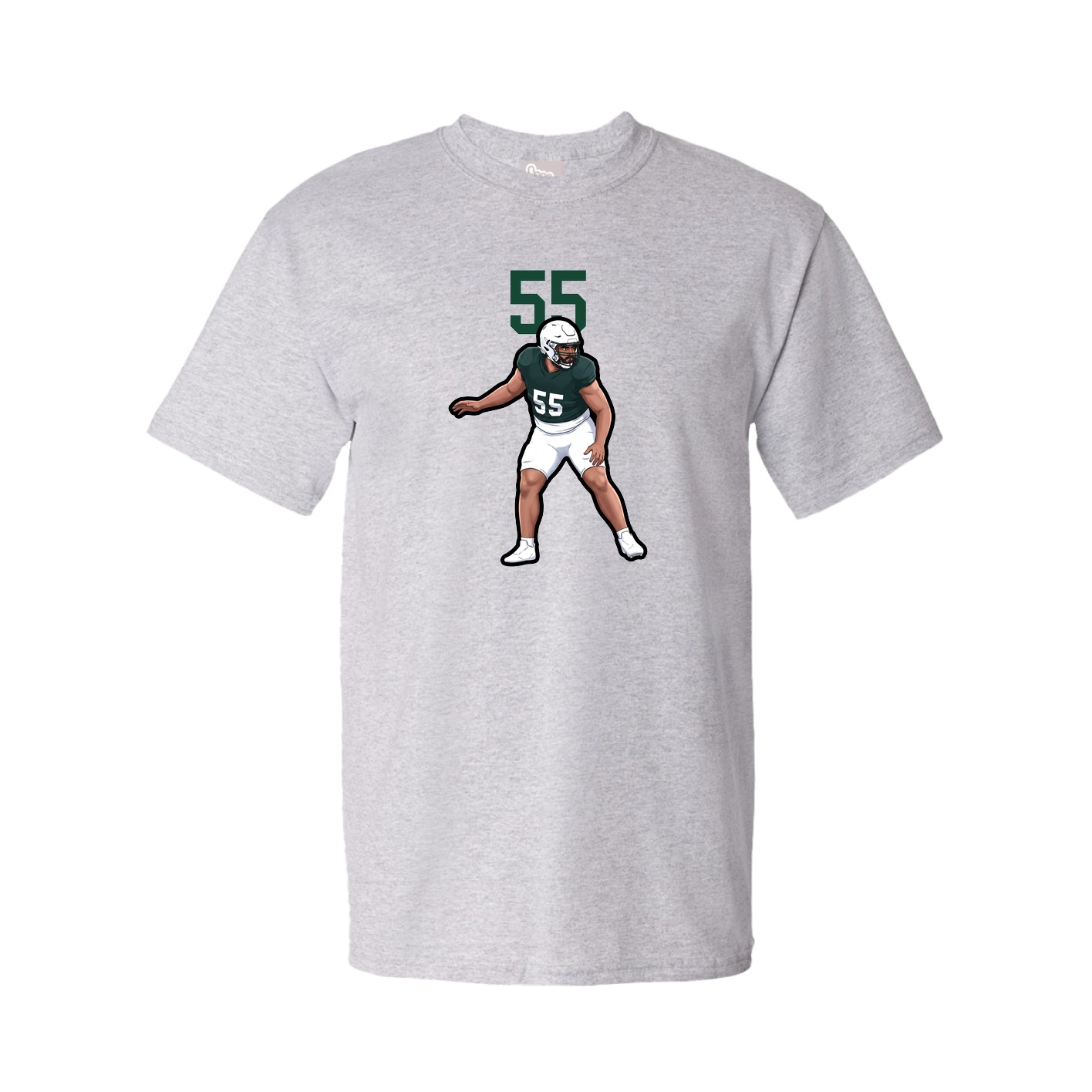 Youth Tee — Number Top in Grey