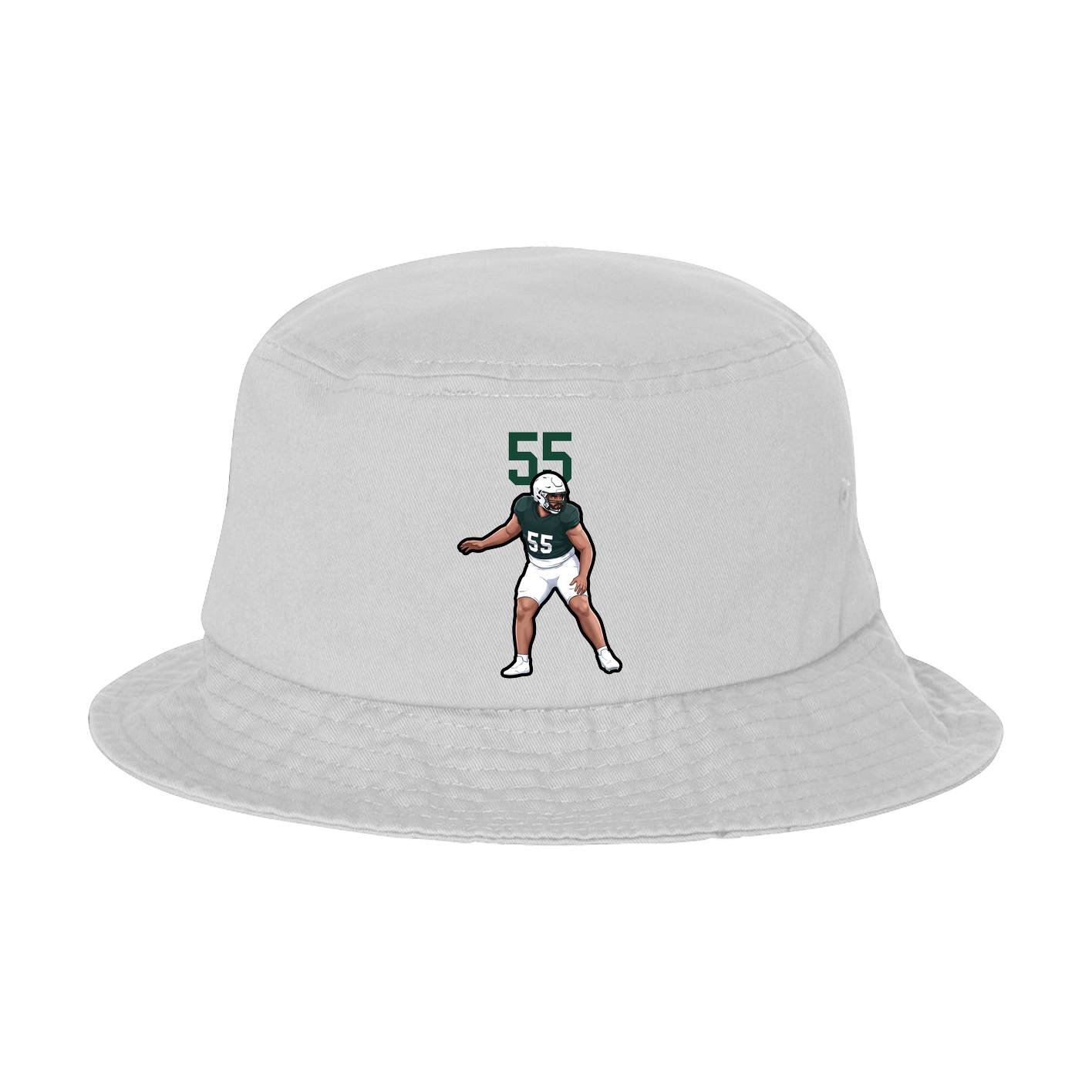Bucket Cap — Number Top in White