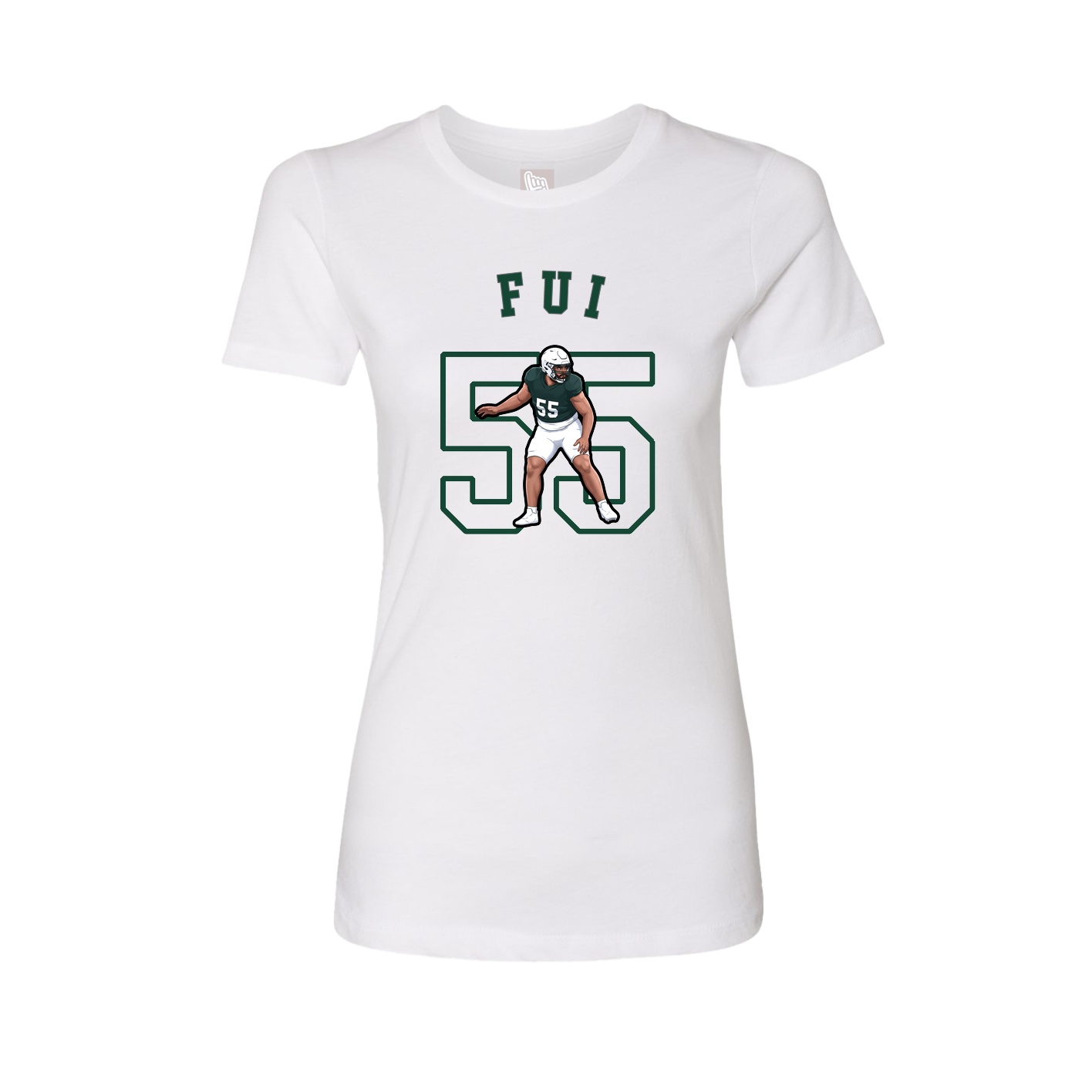 Fitted Women's Tee — Shirsey Arch in White