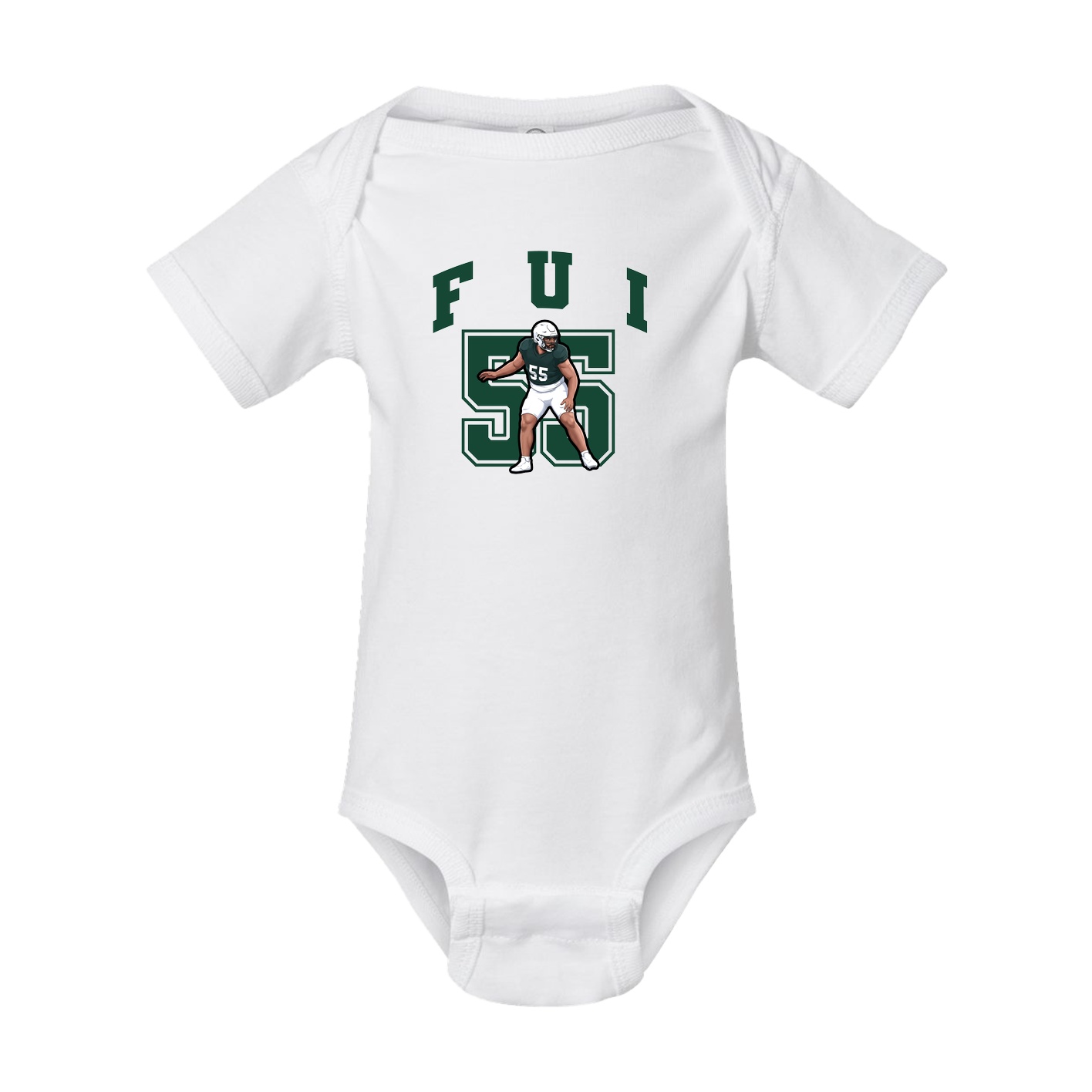 Baby Onesie — Number in White