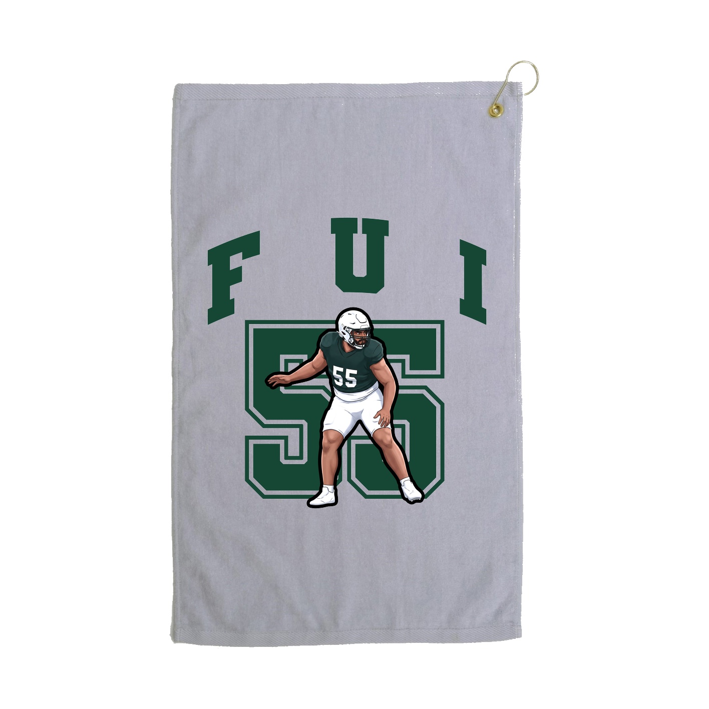 Golf Towel — Number in Grey