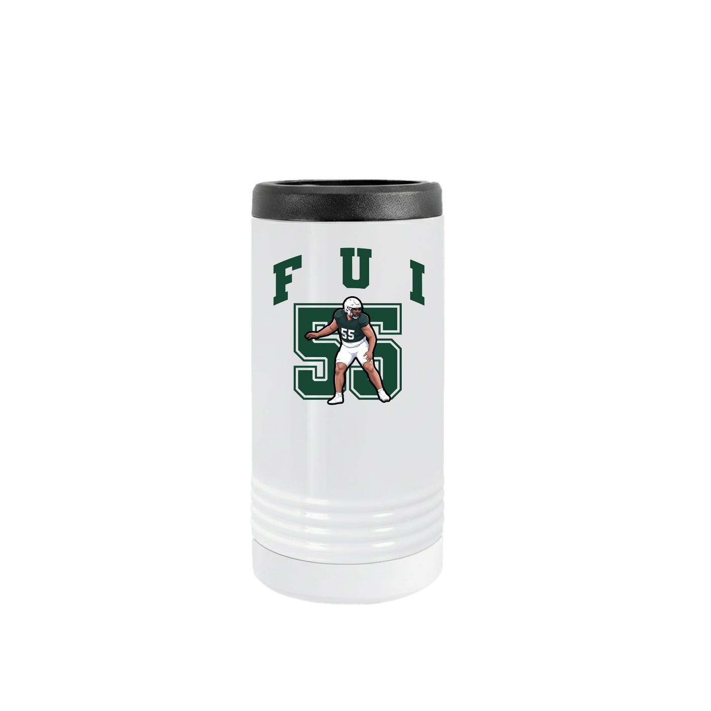 Slim Beverage Holder — Number in White