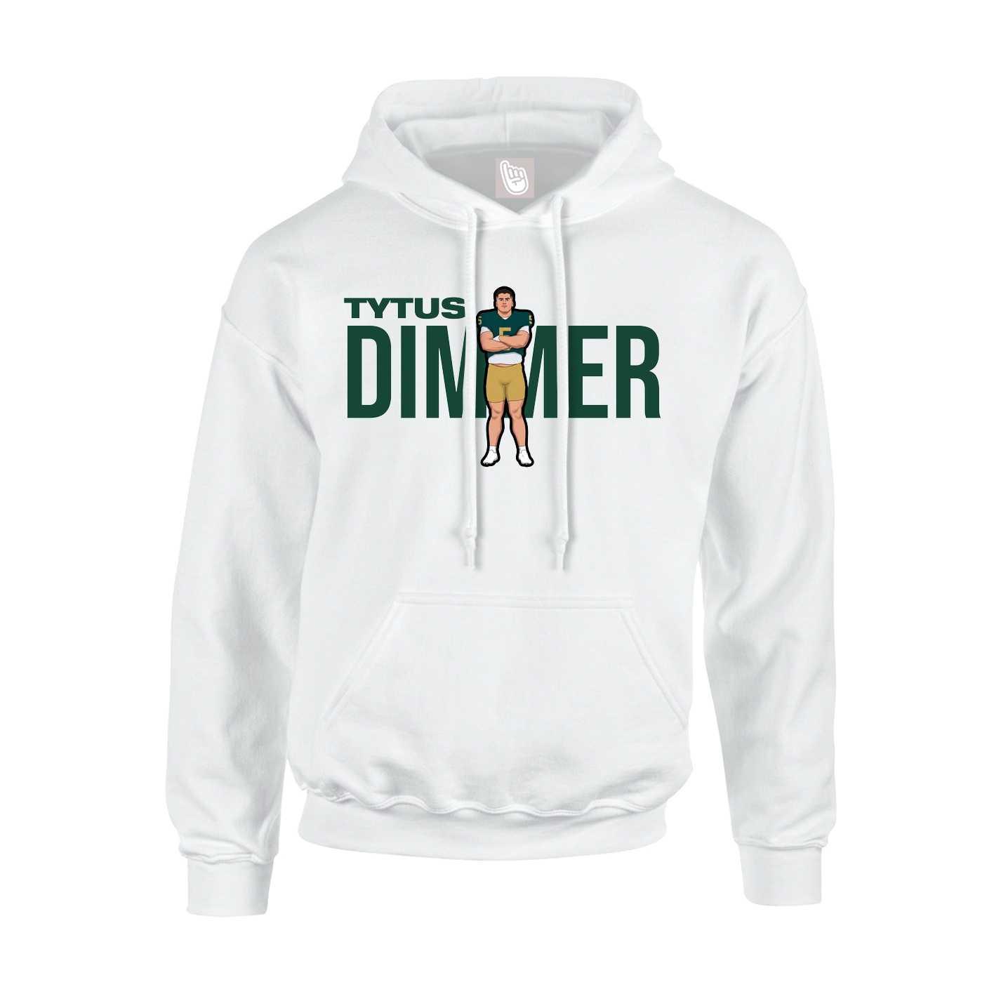 Youth Hoodie — Player Name in White