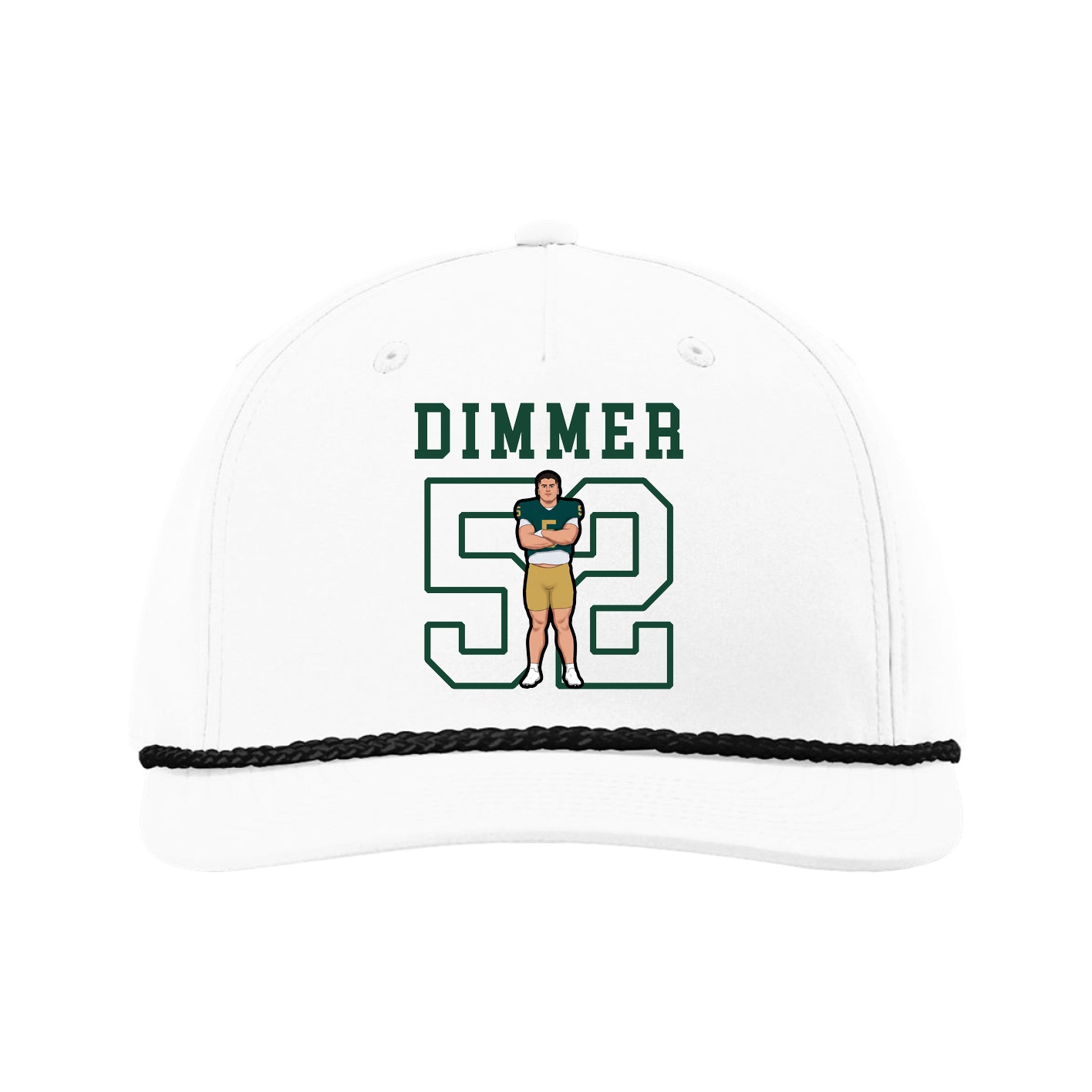 Five-Panel Classic Rope Cap — Shirsey in White