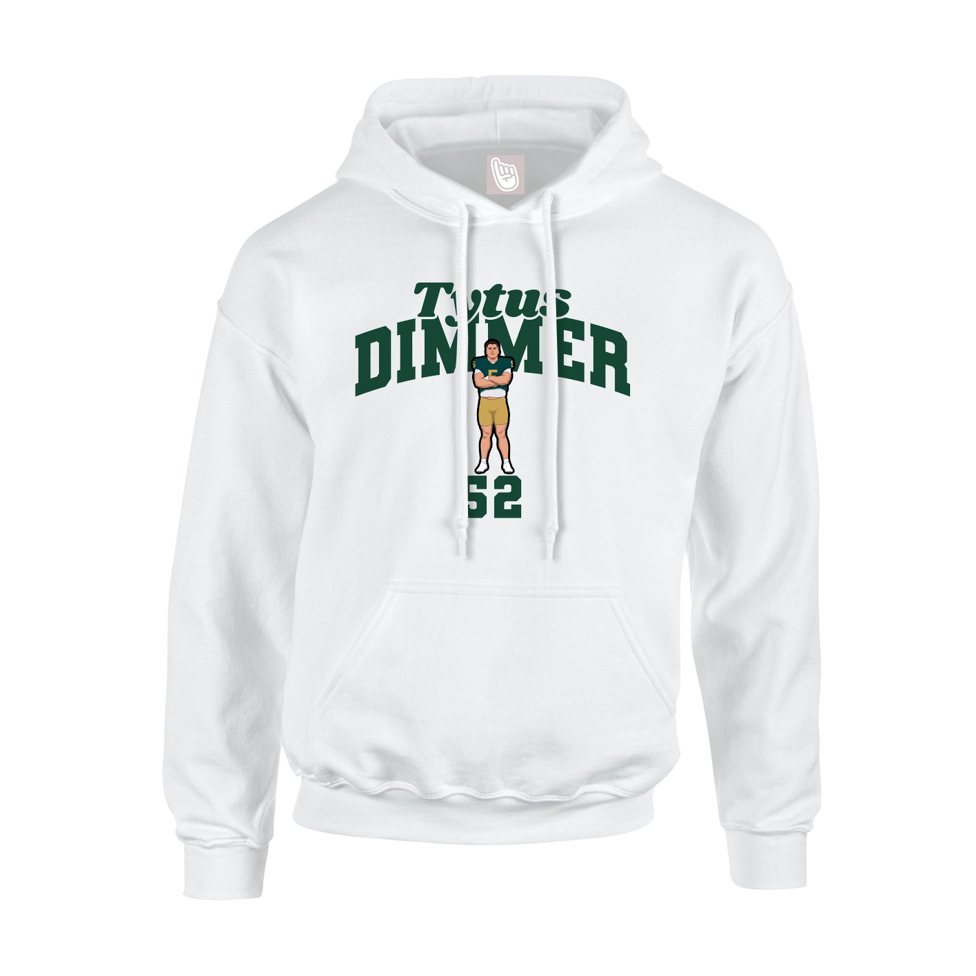 Youth Hoodie — Signature Arch in White
