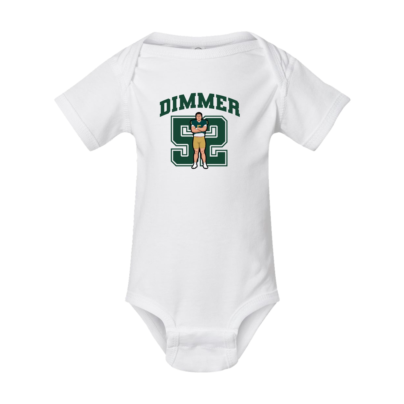 Baby Onesie — Number in White