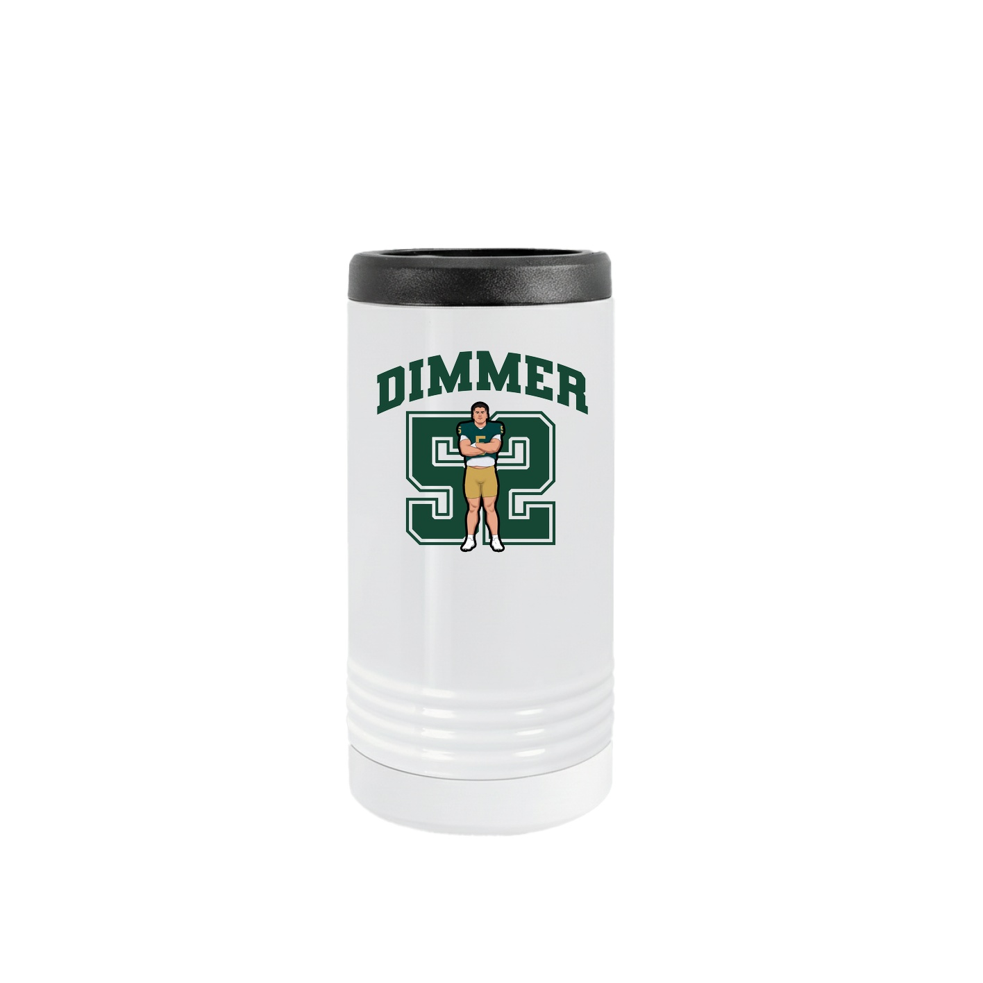 Slim Beverage Holder — Number in White