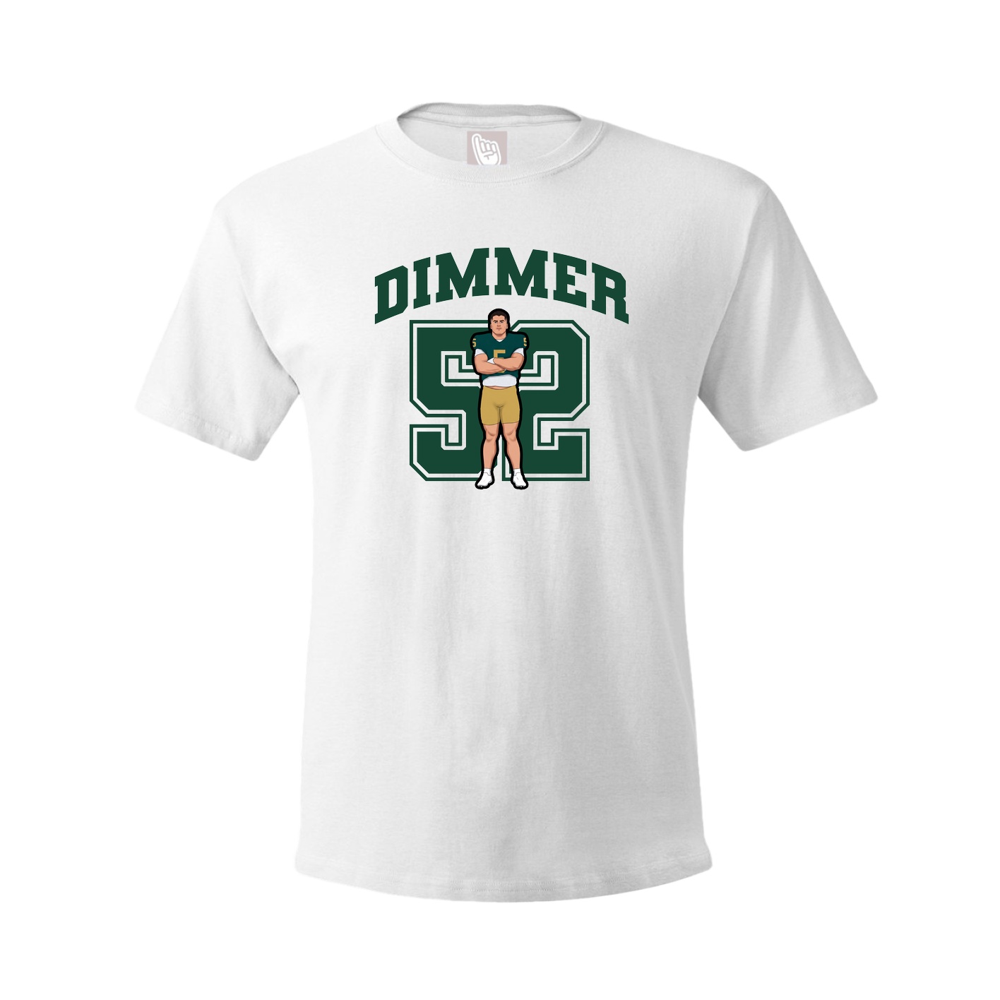 Youth Tee — Number in White