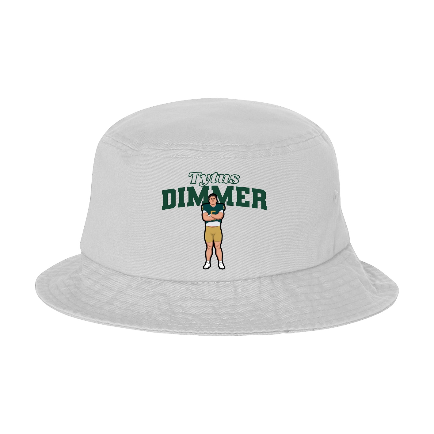 Bucket Cap — Name Arch in White
