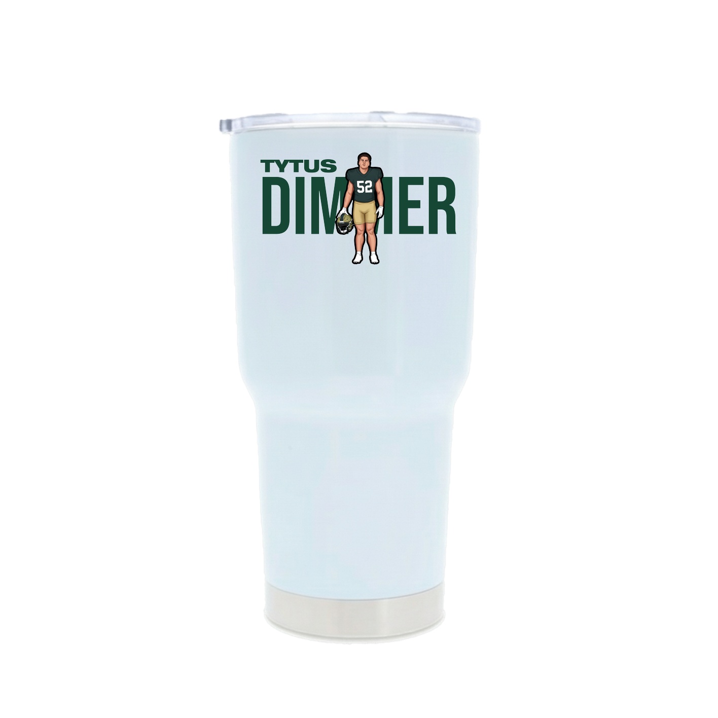 30oz Stainless Steel Tumbler — Player Name in White