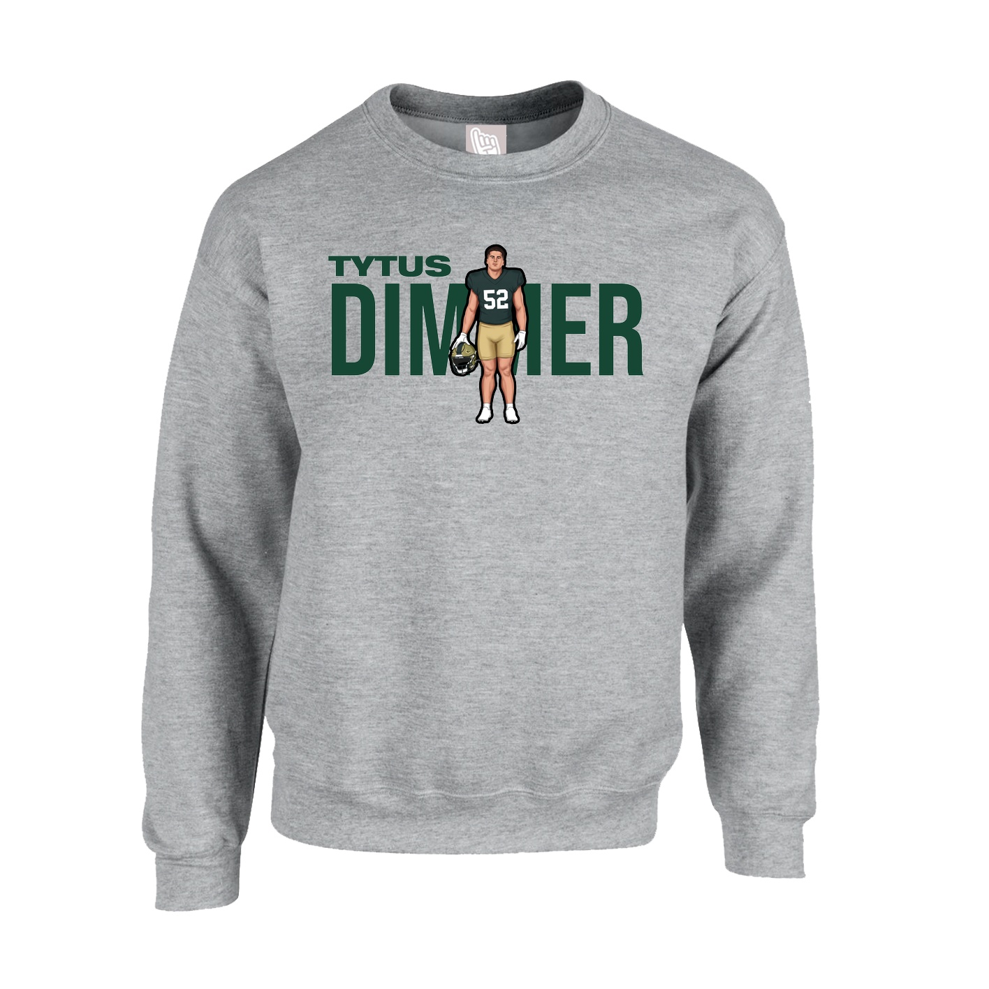 Fleece Crew — Player Name in Grey
