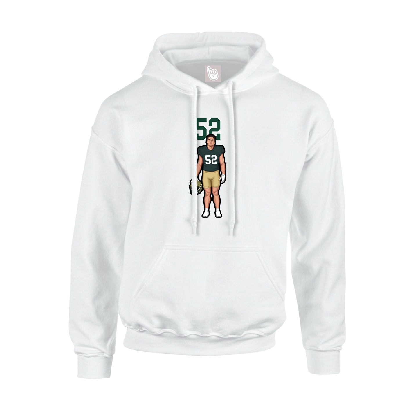 Hoodie — Number Top in White