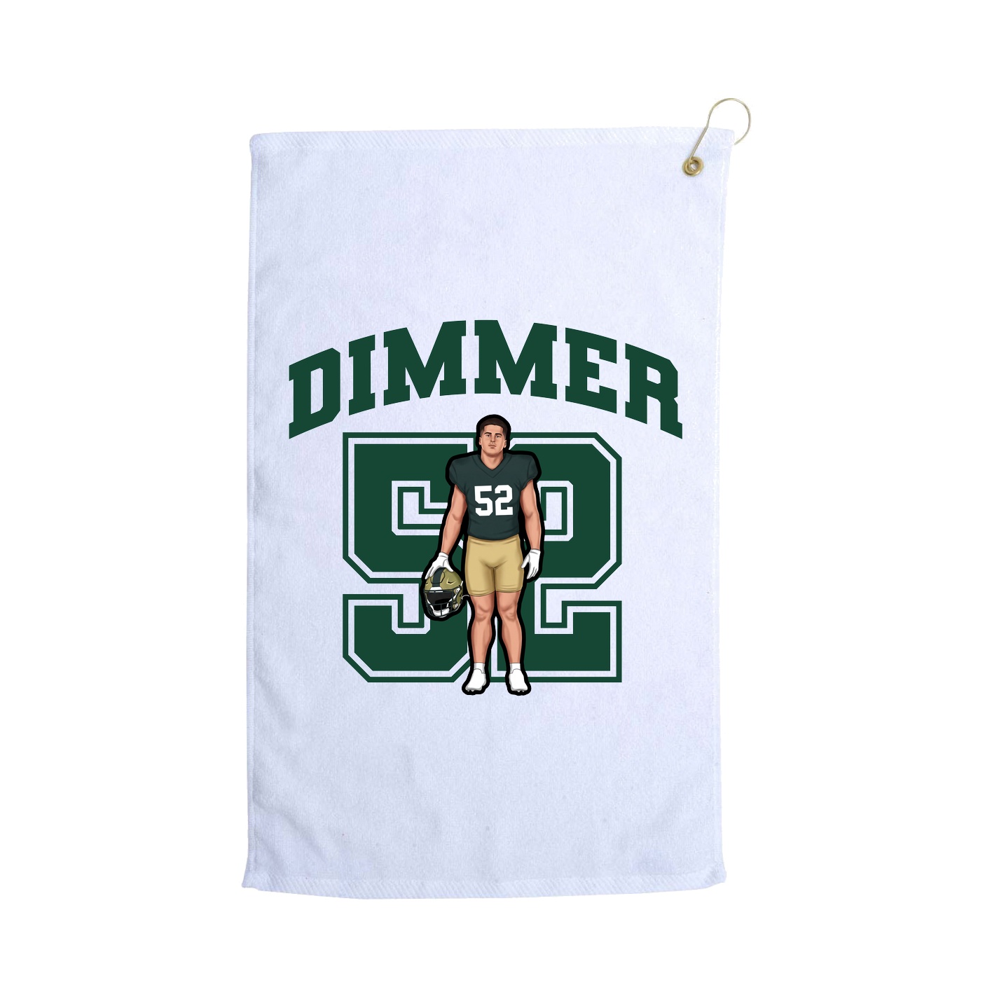 Golf Towel — Number in White