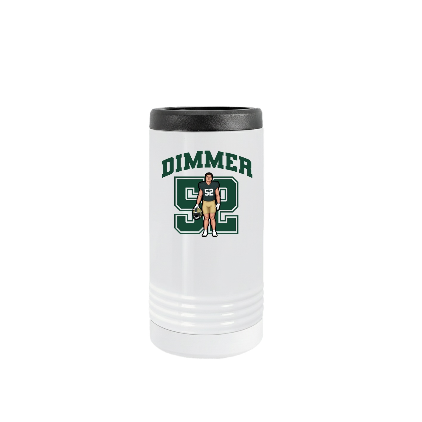 Slim Beverage Holder — Number in White