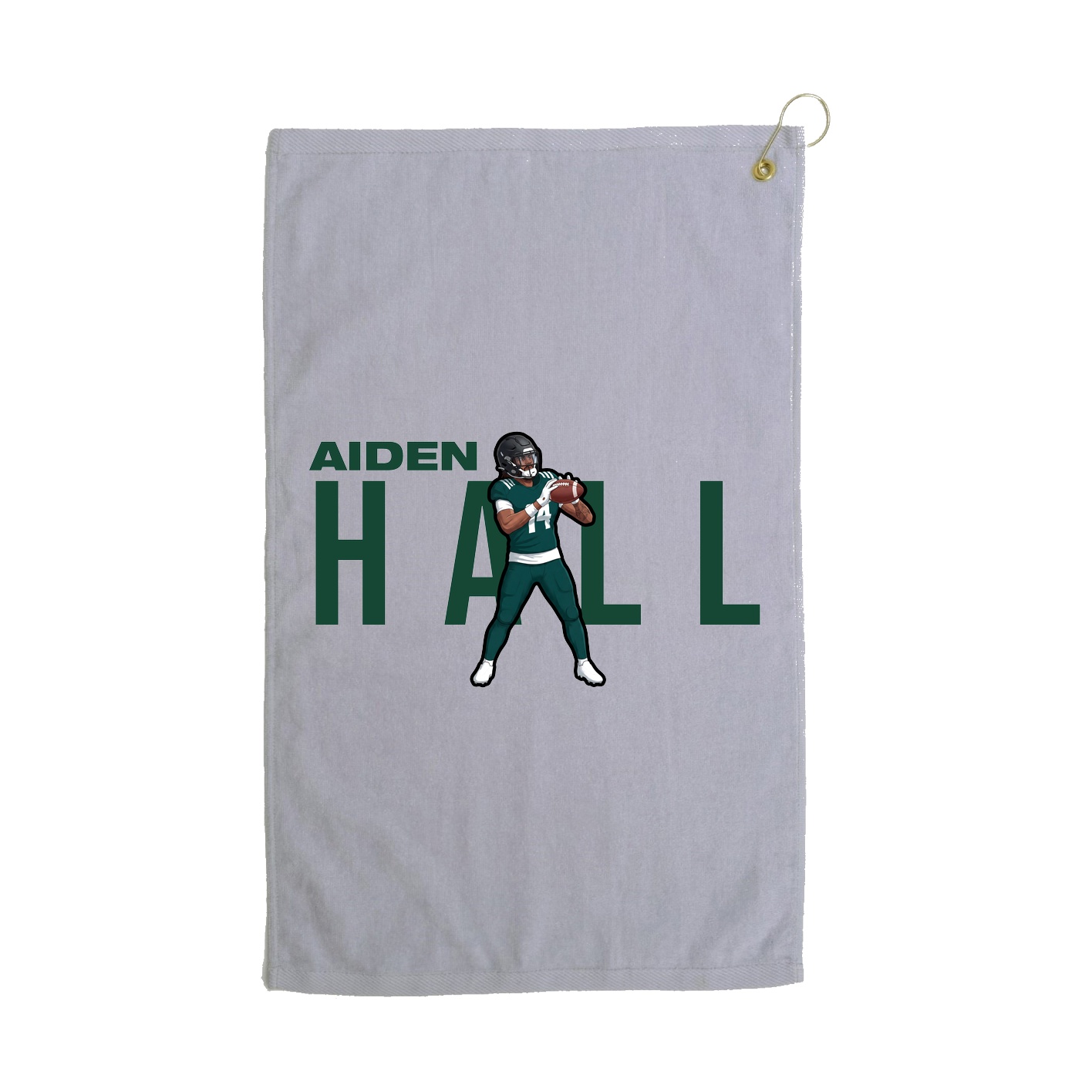 Golf Towel — Player Name in Grey