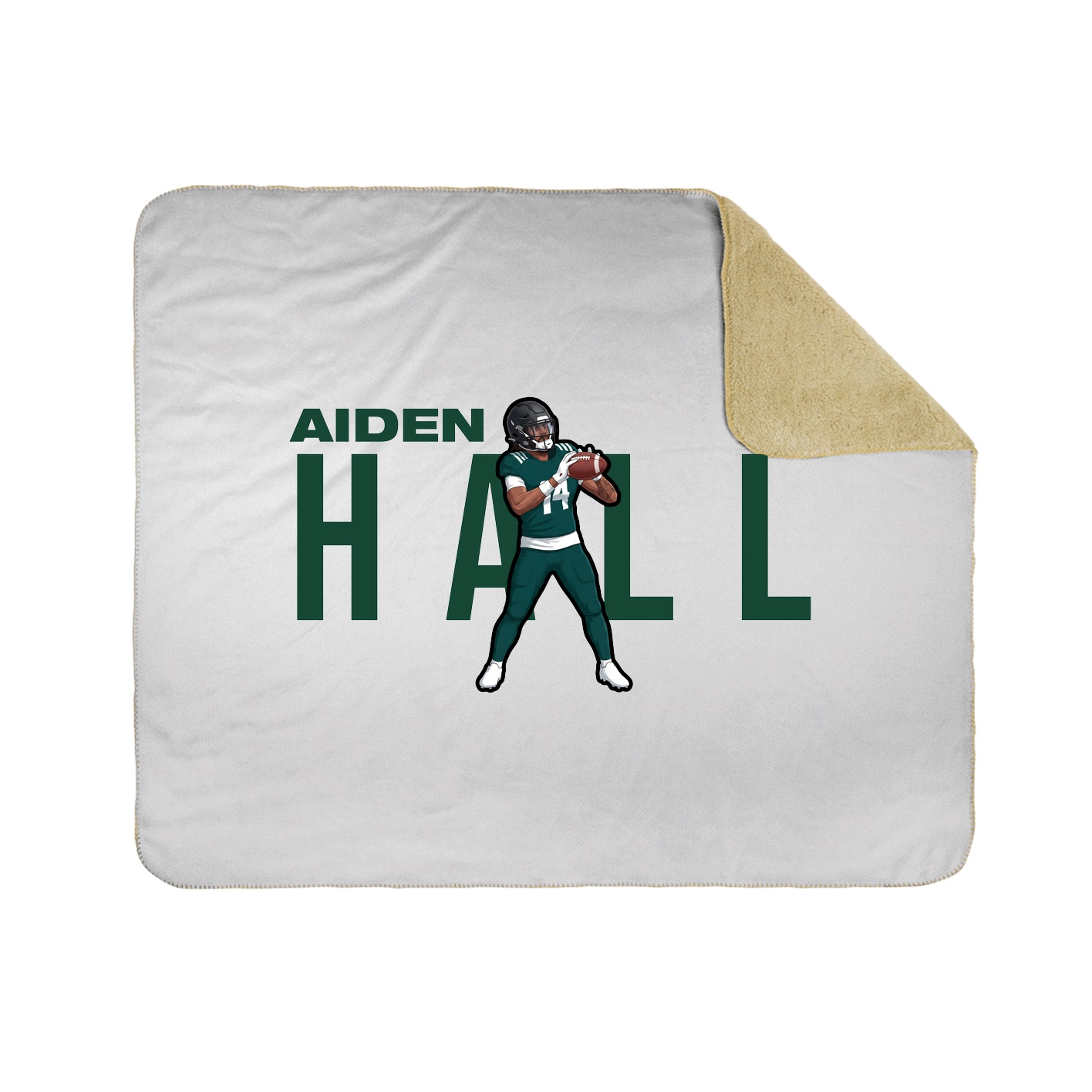 Throw Blanket — Player Name in White