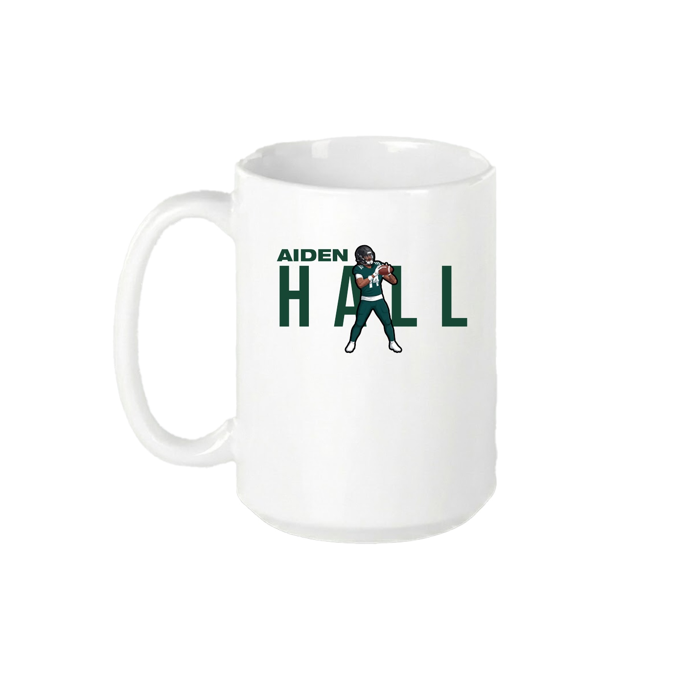 15oz Coffee Mug — Player Name in White