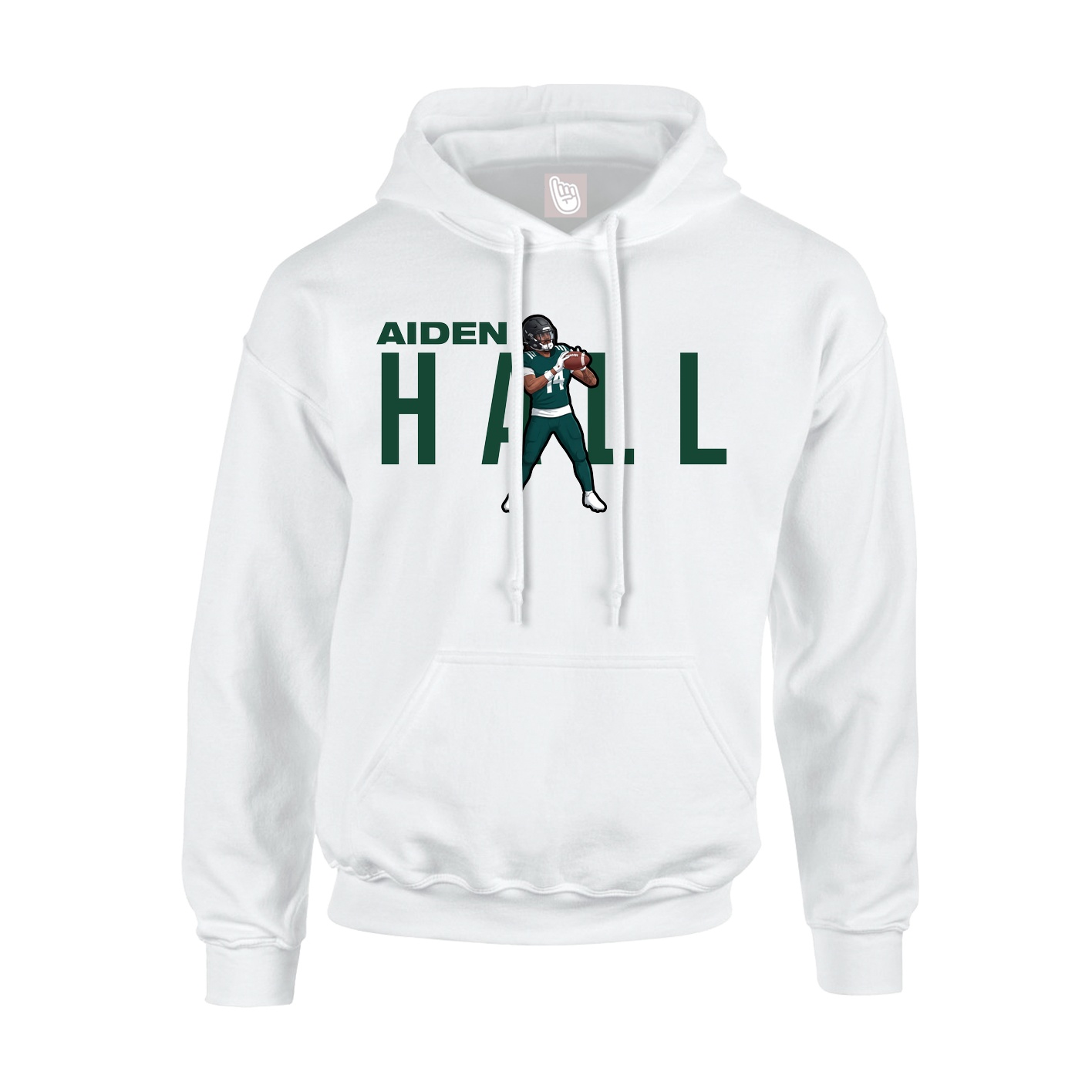 Youth Hoodie — Player Name in White