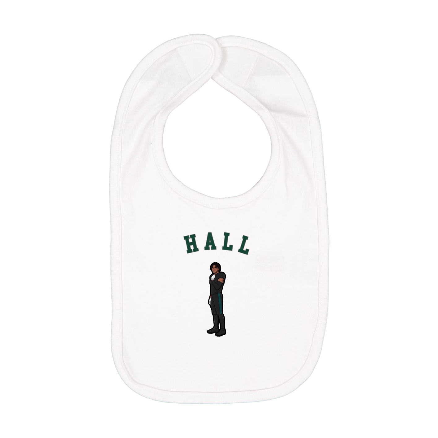 Infant Bib — Shirsey Arch in White