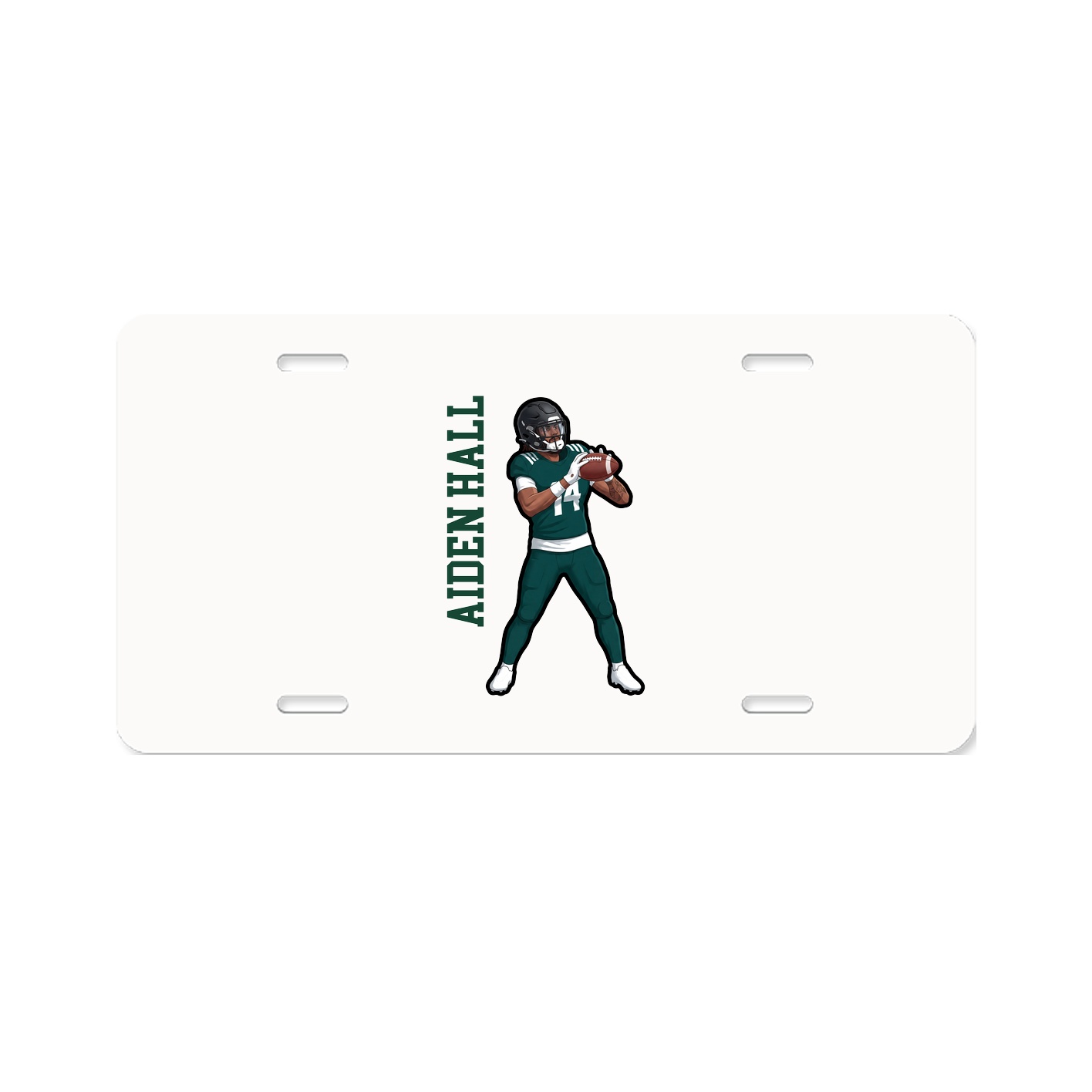 License Plate — Name Vertical in Classic
