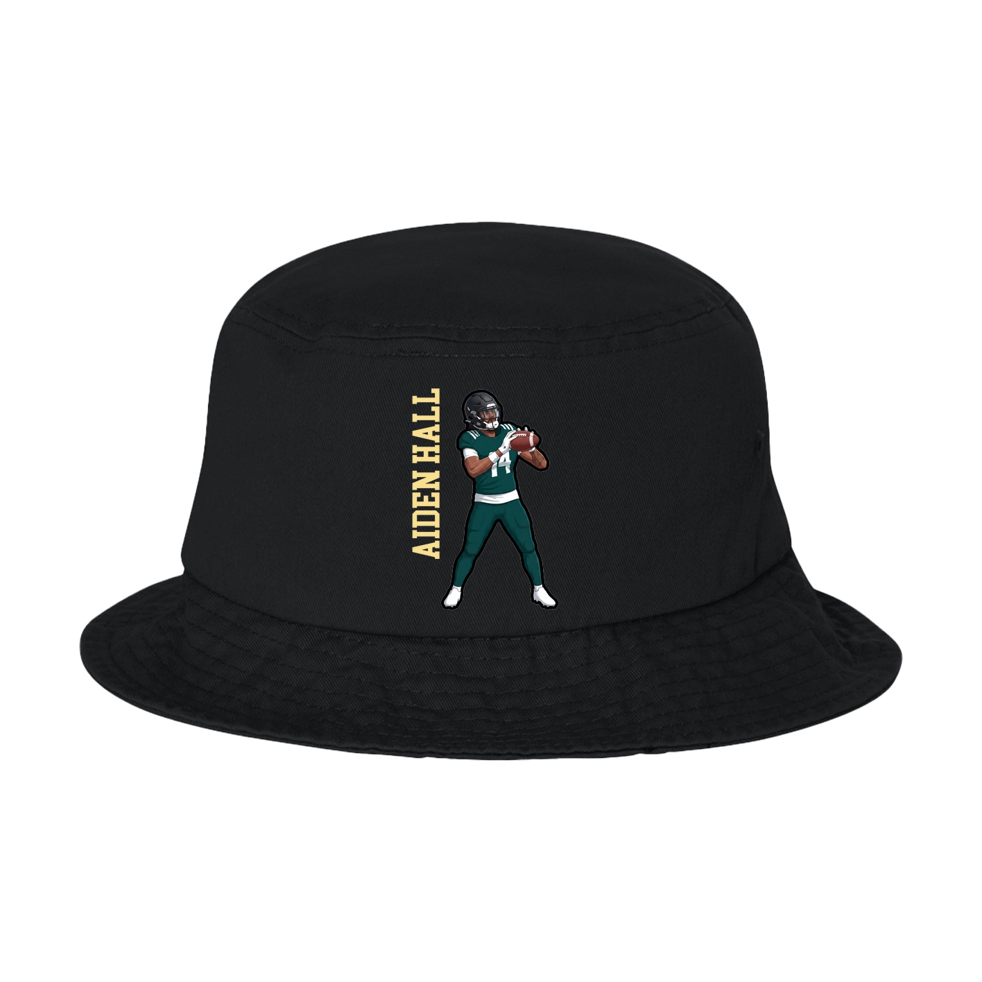 Bucket Cap — Name Vertical in Black