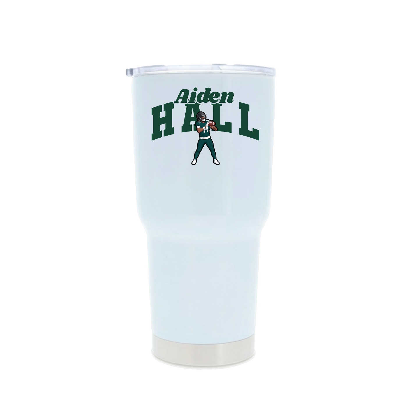 30oz Stainless Steel Tumbler — Signature Arch in White