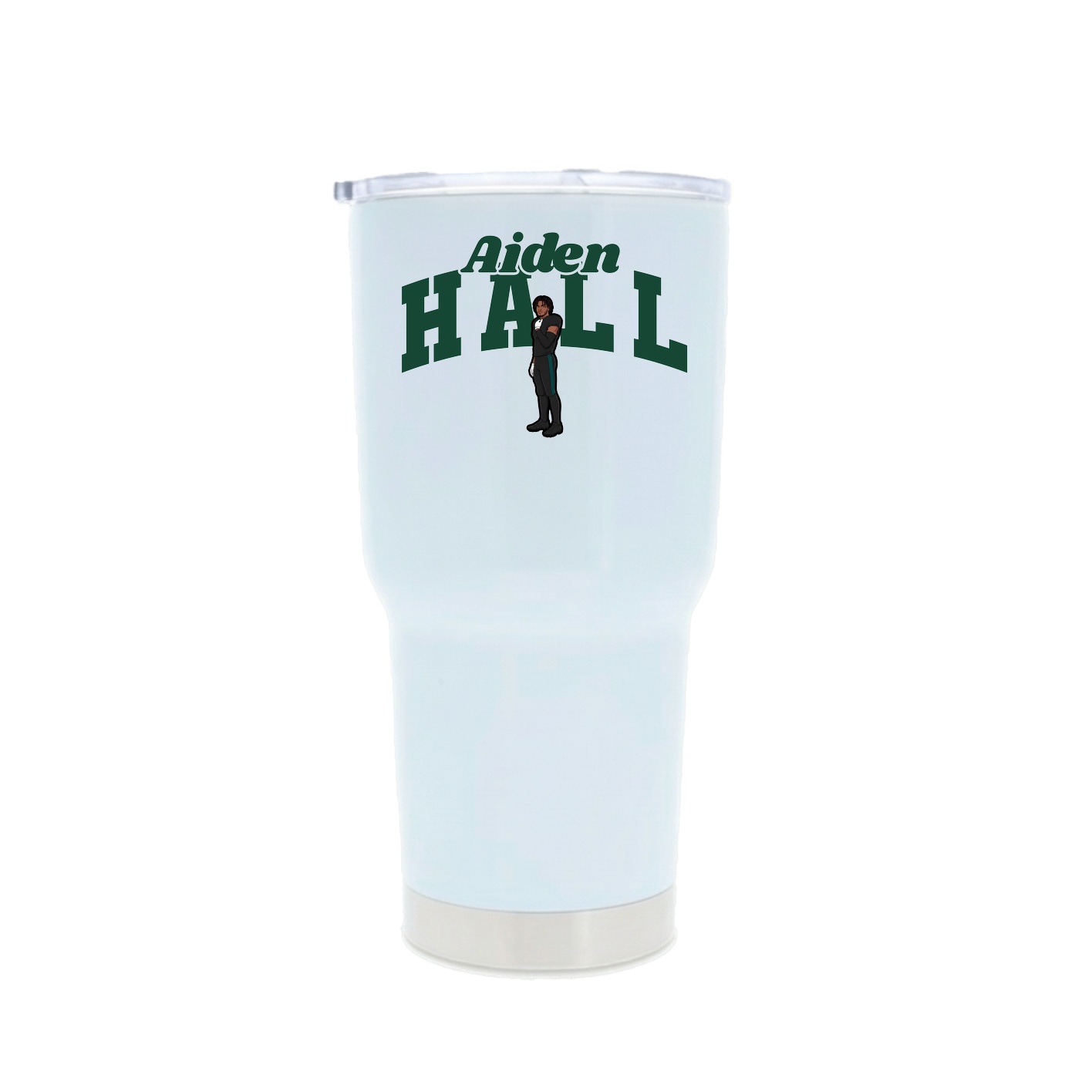 30oz Stainless Steel Tumbler — Signature Arch in White