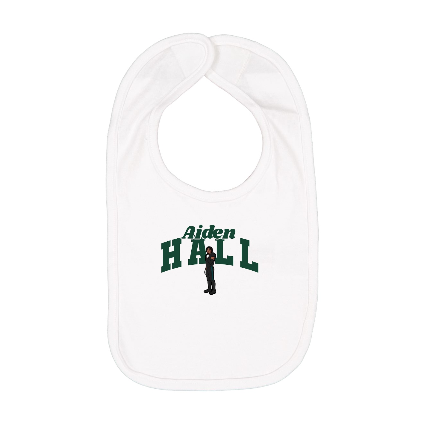 Infant Bib — Signature Arch in White