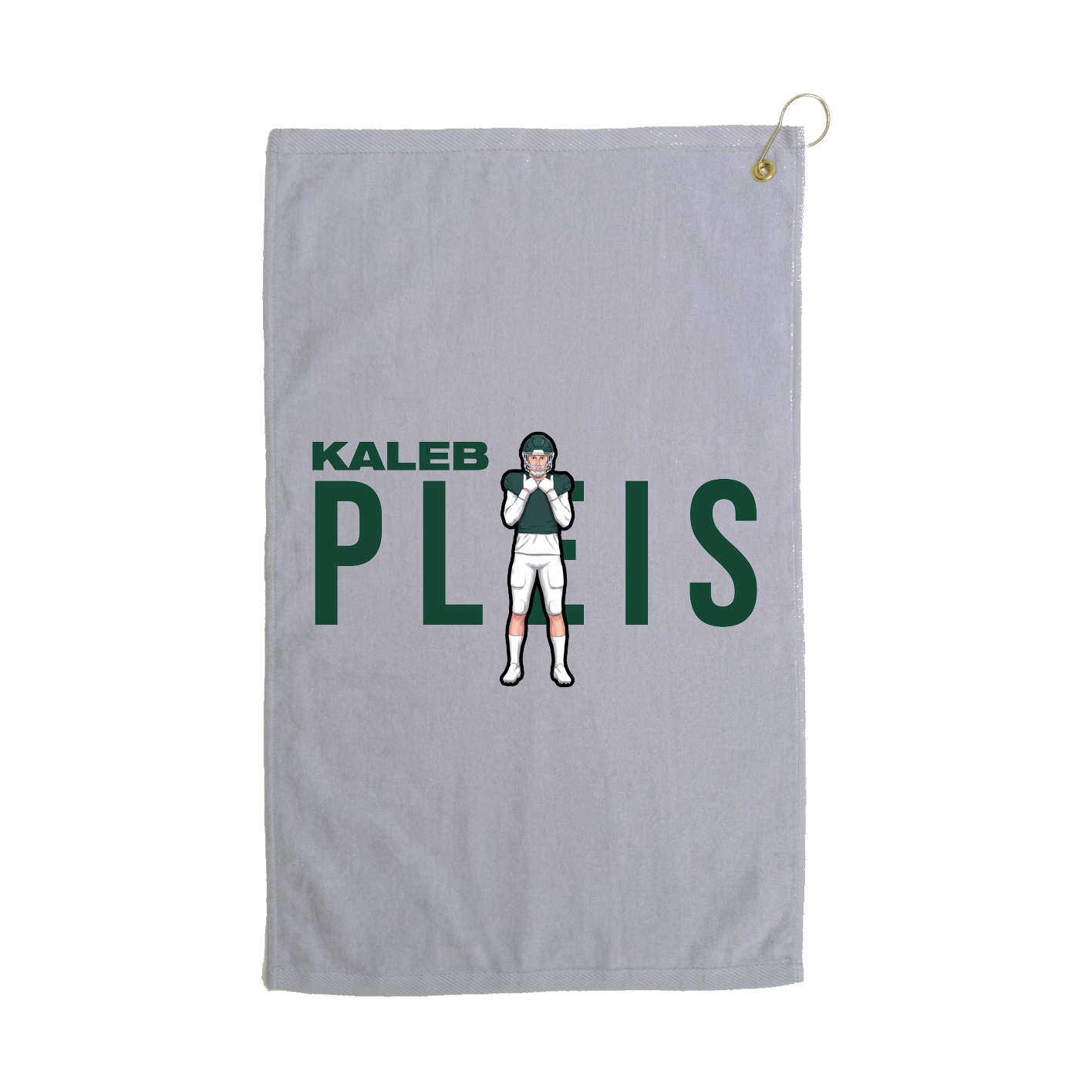 Golf Towel — Player Name in Grey