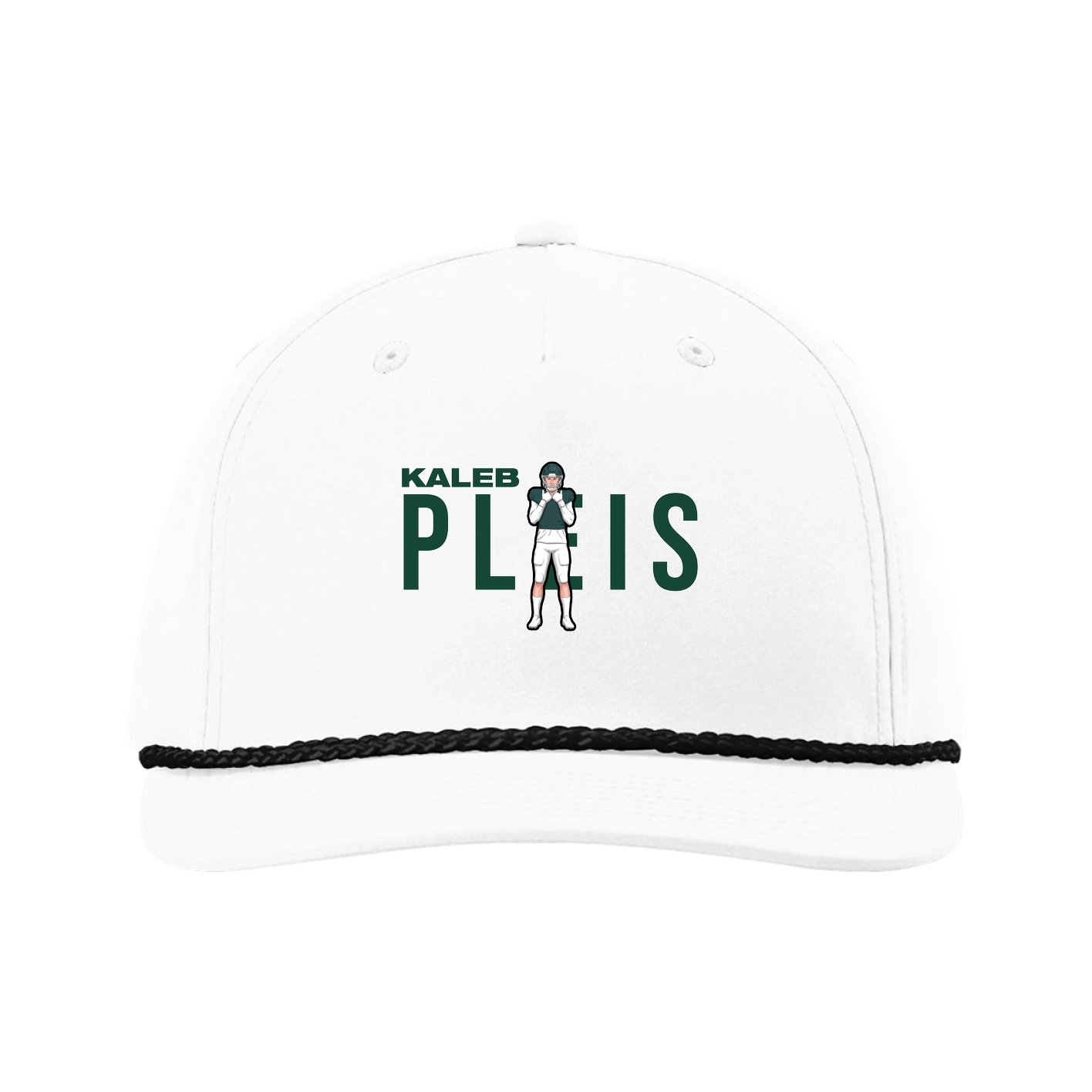Five-Panel Classic Rope Cap — Player Name in White