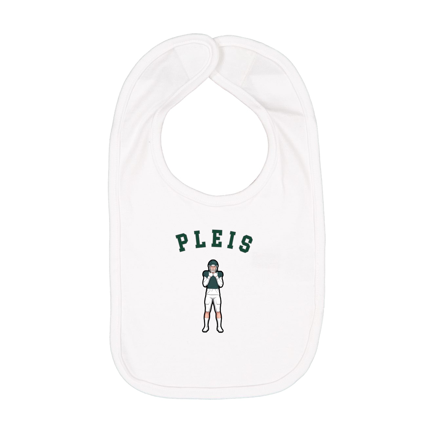 Infant Bib — Shirsey Arch in White