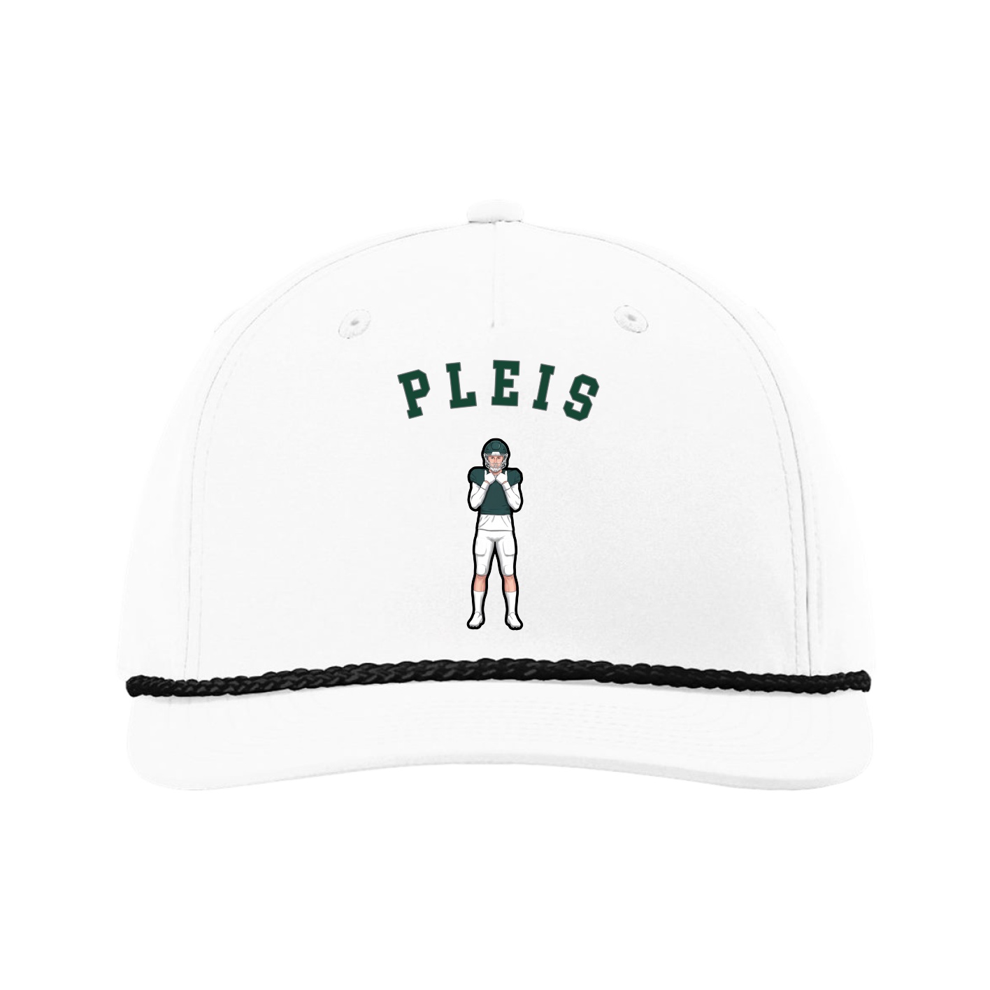 Five-Panel Classic Rope Cap — Shirsey Arch in White