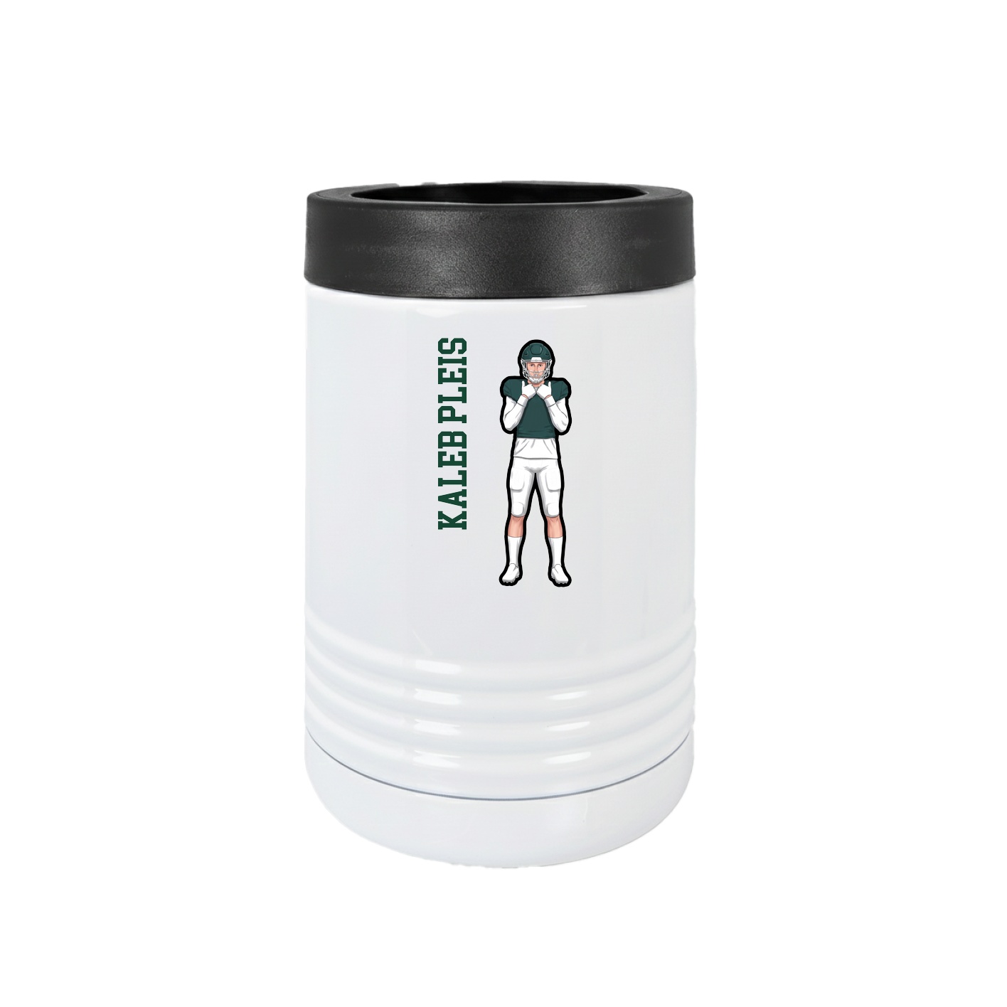 Beverage Holder — Name Vertical in White