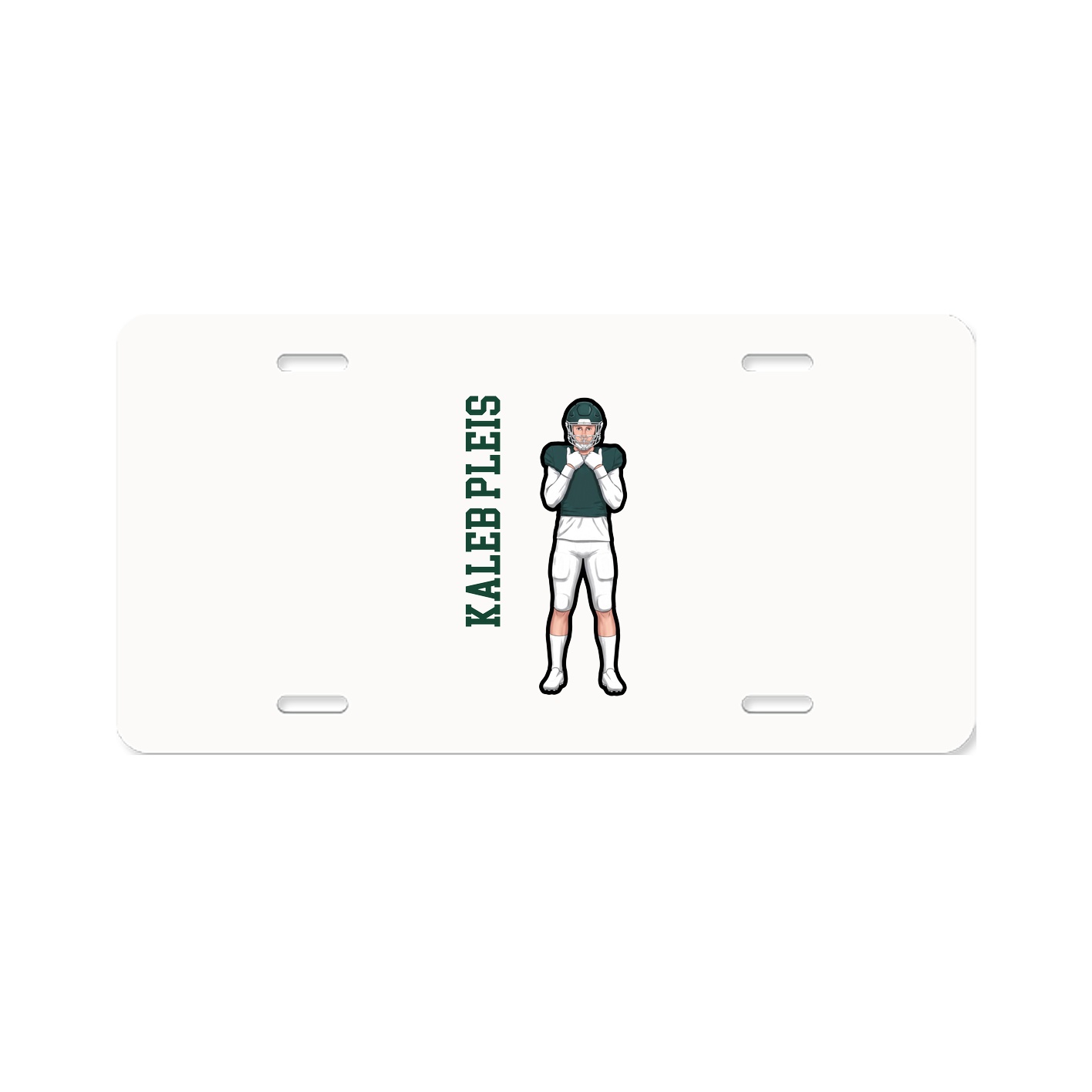 License Plate — Name Vertical in Classic