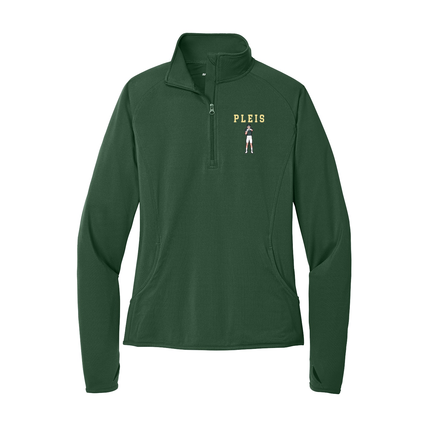 Women's Q-Zip Pullover — Shirsey in Green
