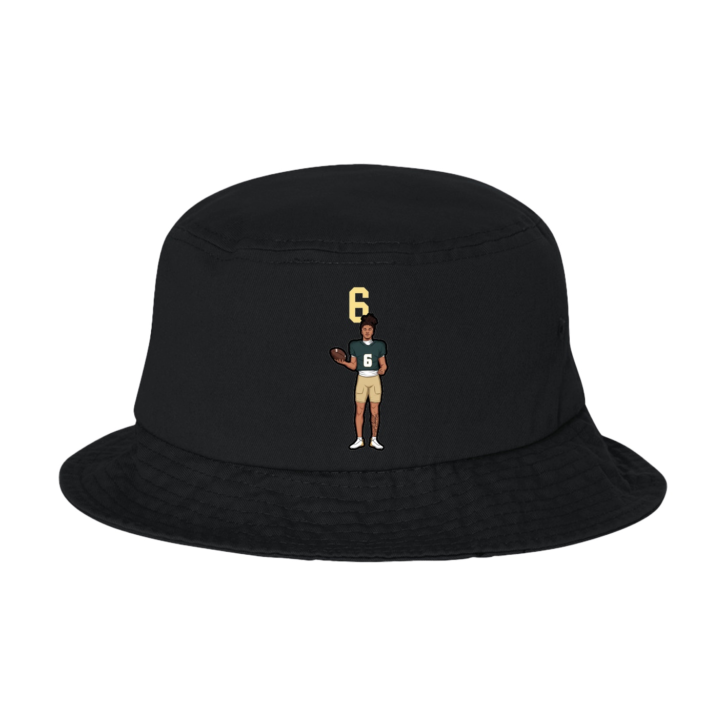 Bucket Cap — Number Top in Black